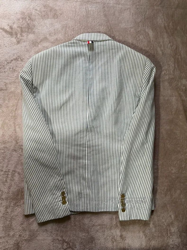 Thom Browne Thom Browne size 0 Gold Button Pure Wool Light Gray Bubble Size 40S - 2 Thumbnail
