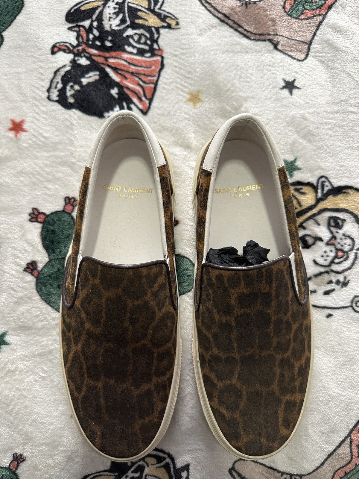 Saint Laurent Paris Leopard Slip-On Sneakers Size US 6 / IT 36 - 6 Thumbnail