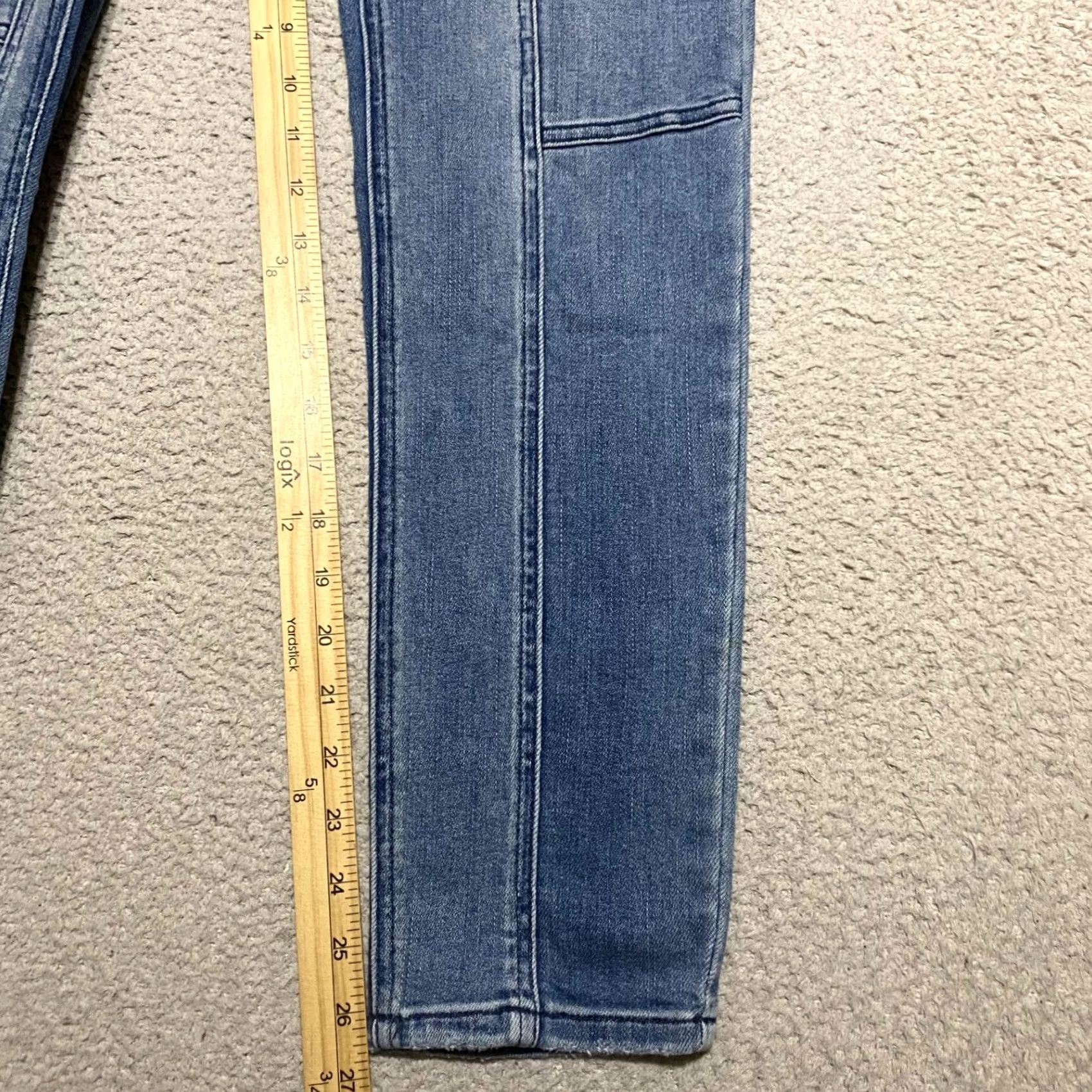 Vintage KUT from the Kloth Womens Reese Ankle Jeans Blue Denim Medium Wash sz 0 Straight Size 25" / US 0 / IT 36 - 6 Thumbnail