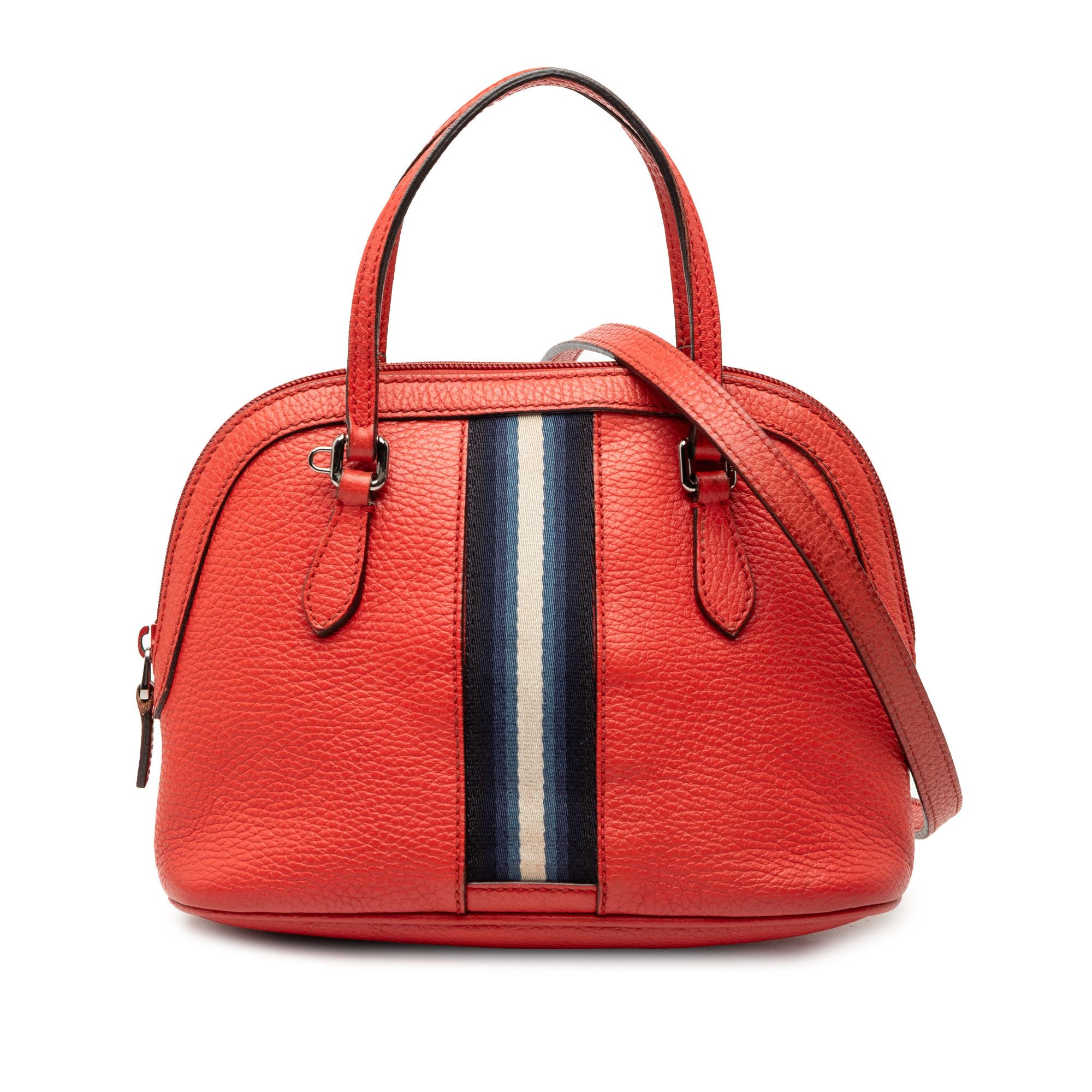 Gucci Gucci Mini Calfskin Web Dome Satchel Size ONE SIZE - 1 Thumbnail