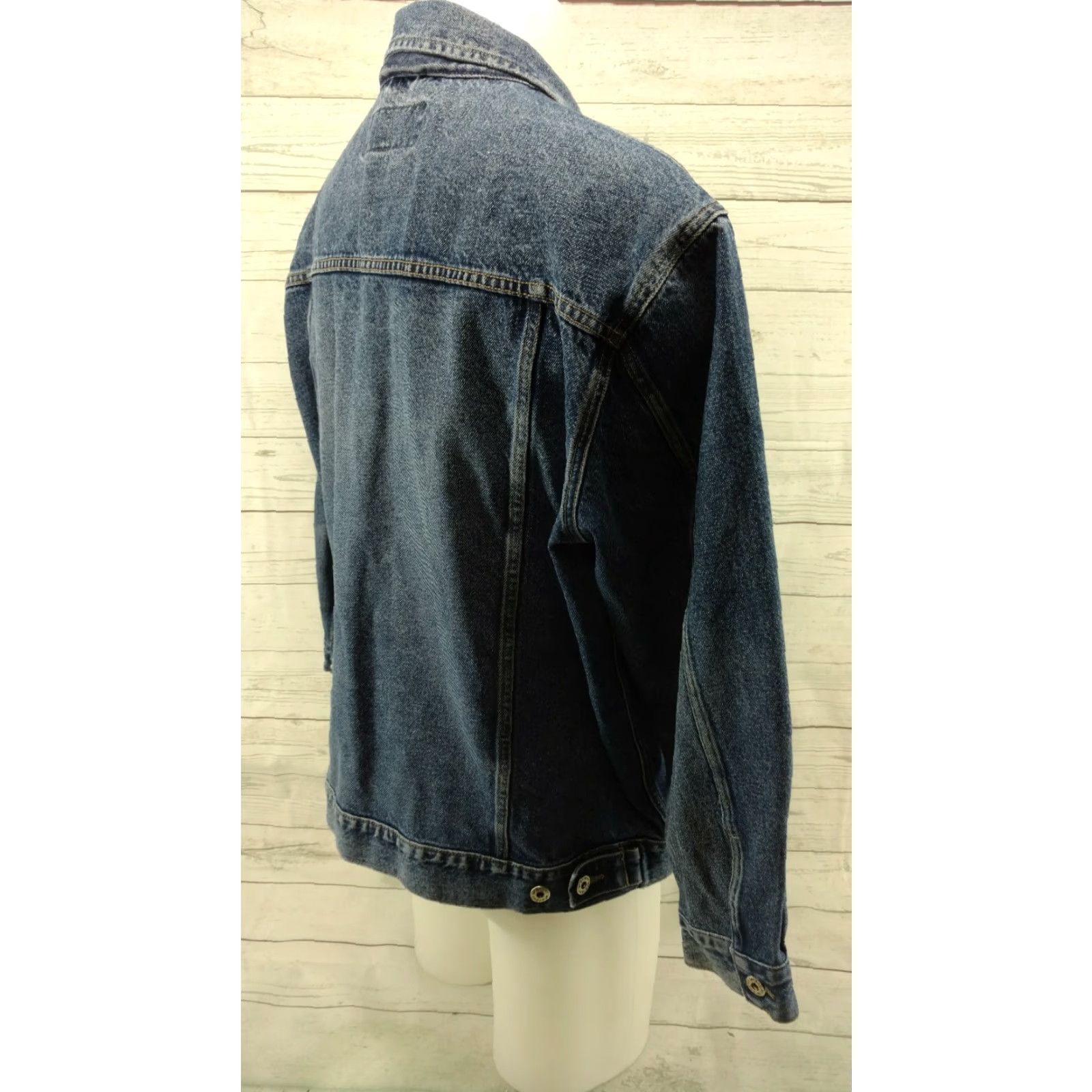 Wrangler VINTAGE Wrangler Hero Denim Jacket Distressed Jean Trucker Cowboy Men's XL Blue Denim Jacket with Metal Buttons Size US 36 / EU 52 - 5 Thumbnail