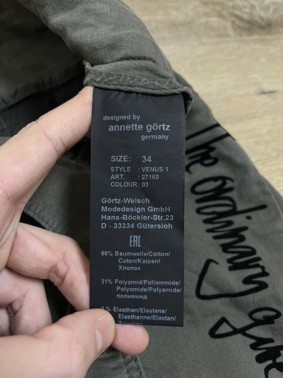 Annette Gortz Anette Görtz Painted Olive Trousers Size 24" / US 00 / IT 34 - 9 Thumbnail
