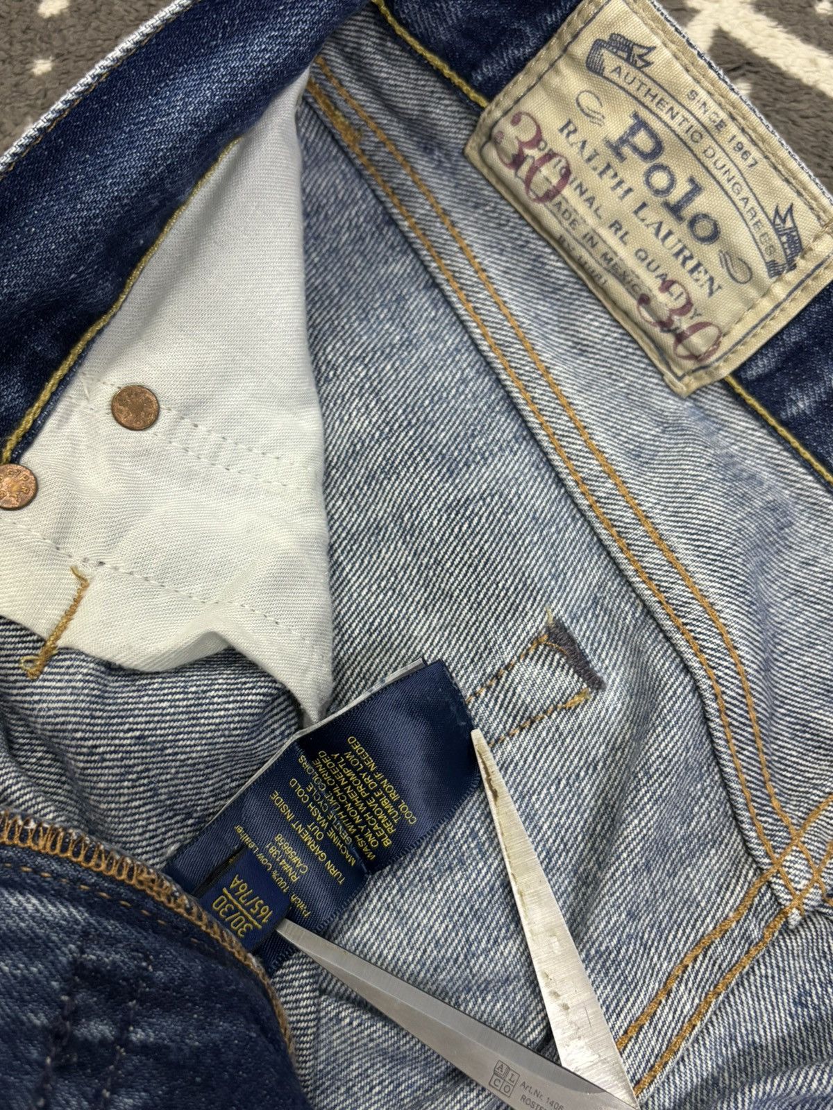 Ralph Lauren Vintage Ralph Lauren Slim Straight Distressed Grunge Jeans Size US 32 / EU 48 - 18 Thumbnail