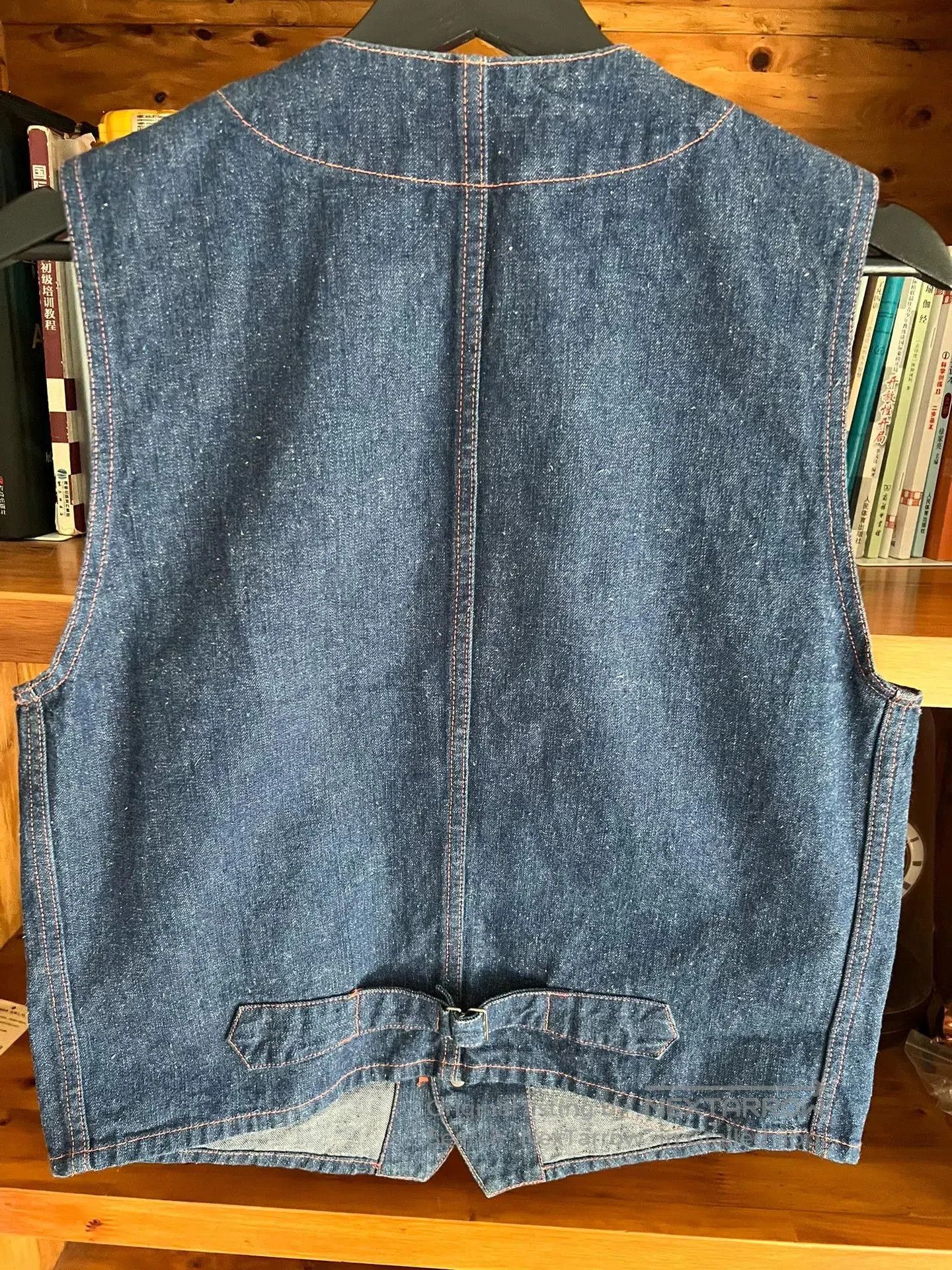 Japanese Brand denim work vest with copper buttons. Size US S / EU 44-46 / 1 - 8 Thumbnail