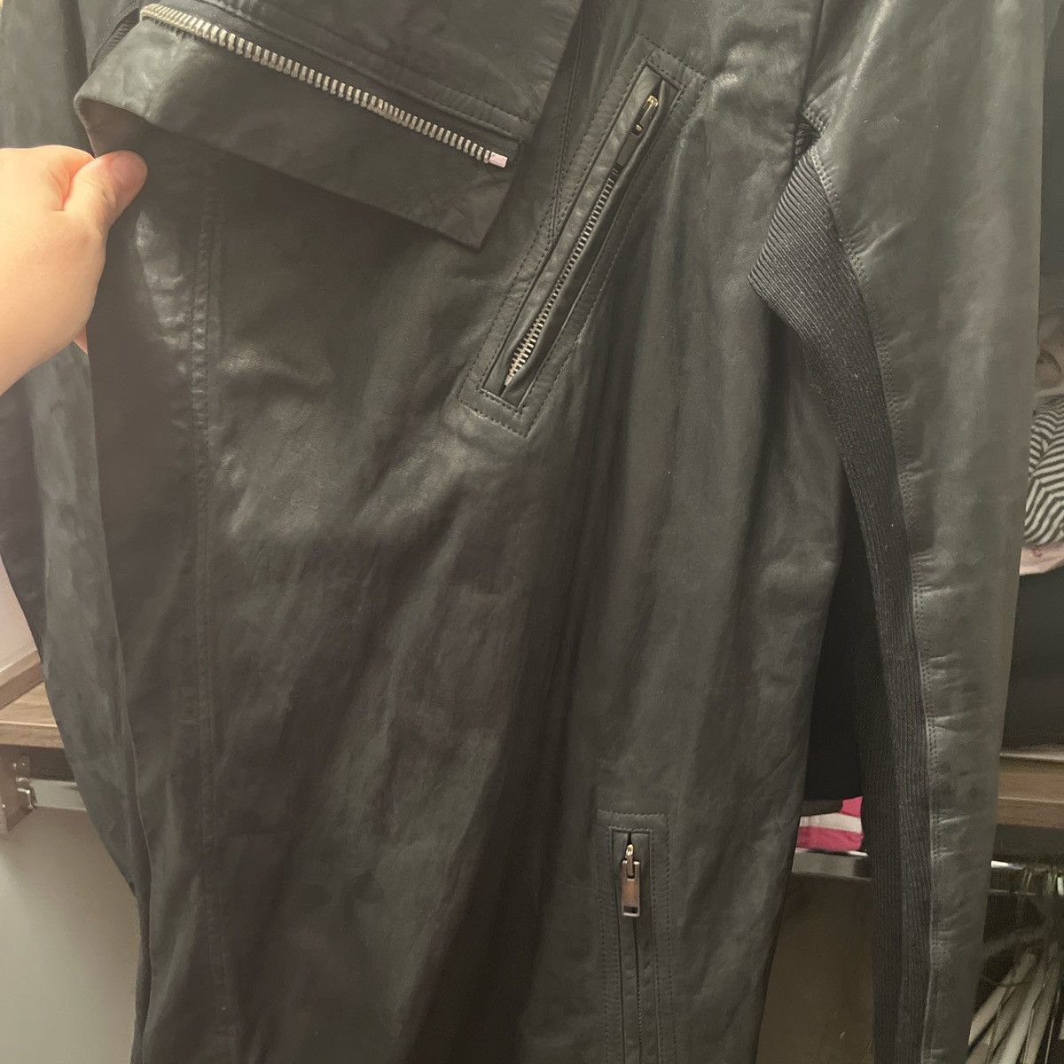 Rick Owens Rick Owens Leather Biker Jacket Size L / US 10 / IT 46 - 5 Thumbnail