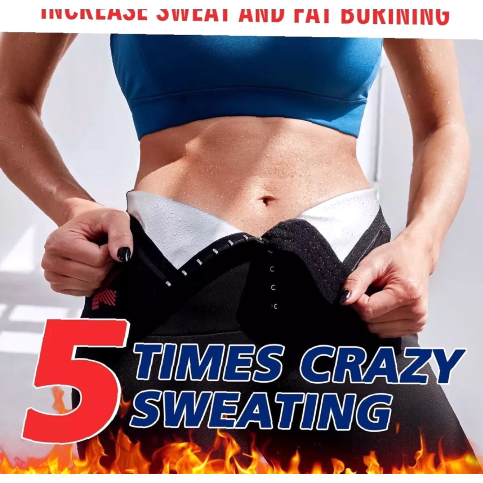 Vintage KUMAYES Sauna Leggings Women Sweat Pants High Waist Compression Slim Hot /116-15 Black 3X-Large Womens Slimming Shapewear Size 40" / US 18 - 2 Thumbnail