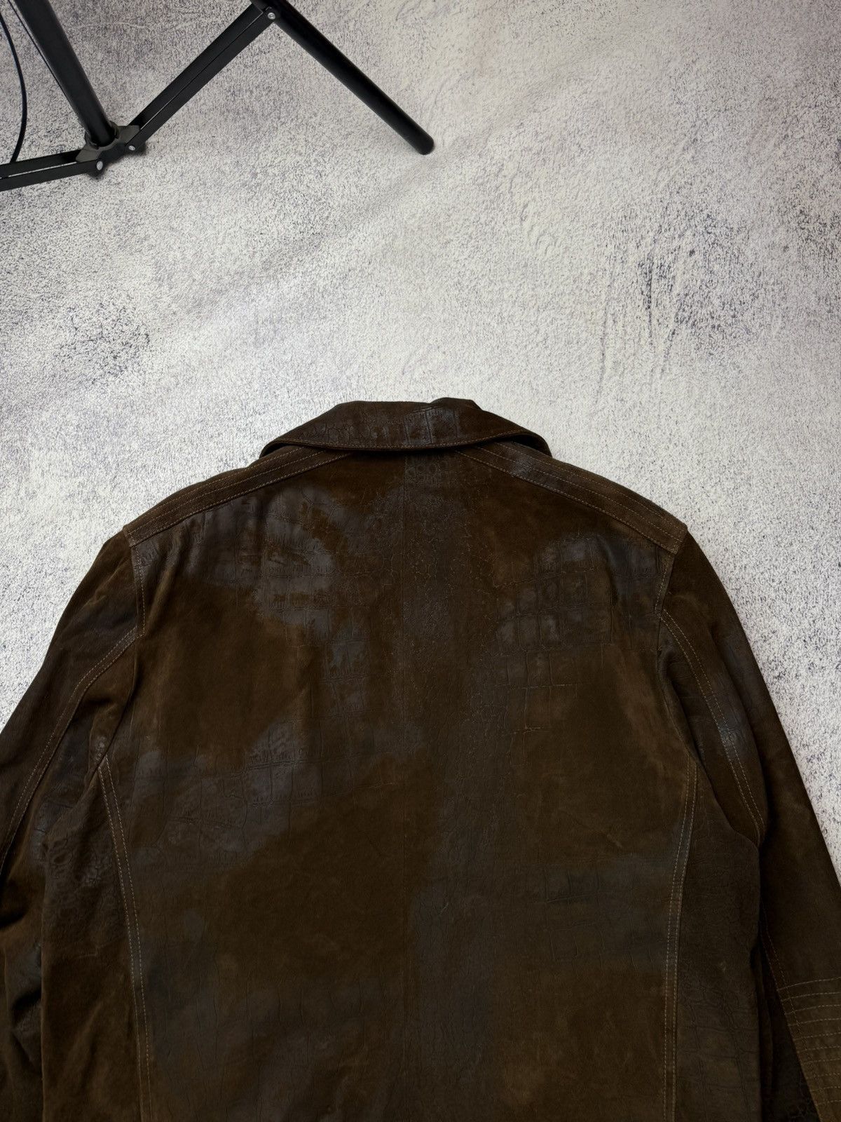 Leather Vintage Cowboy Avant Garde Y2K Brown Crazy Leather Jacket Size US L / EU 52-54 / 3 - 24 Thumbnail