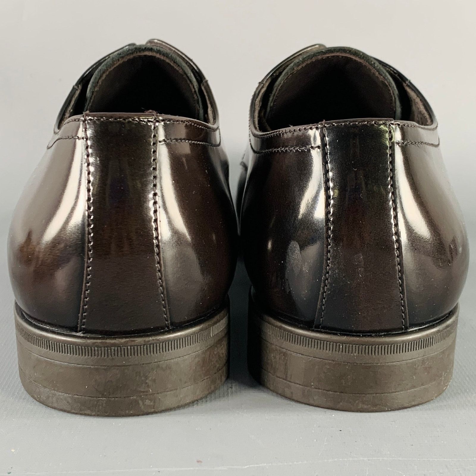 Armani Collezioni ARMANI COLLEZIONI Size 7.5 Brown Leather Derby Lace-Up Shoes Size US 7.5 / EU 40-41 - 3 Thumbnail