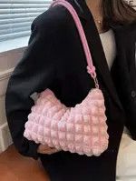 Japanese Brand × Vintage Pink Minimalist Knot Ruched Purse Size ONE SIZE - 4 Thumbnail