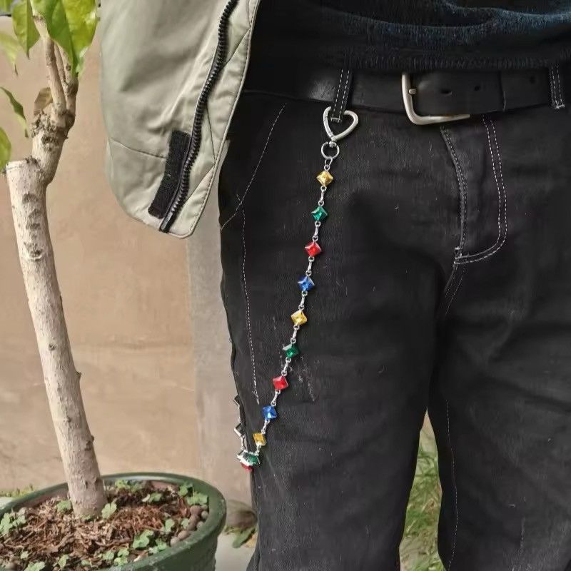 Jewelry Colorful Agate Rhineston Waist Pants Chain Size ONE SIZE - 7 Thumbnail