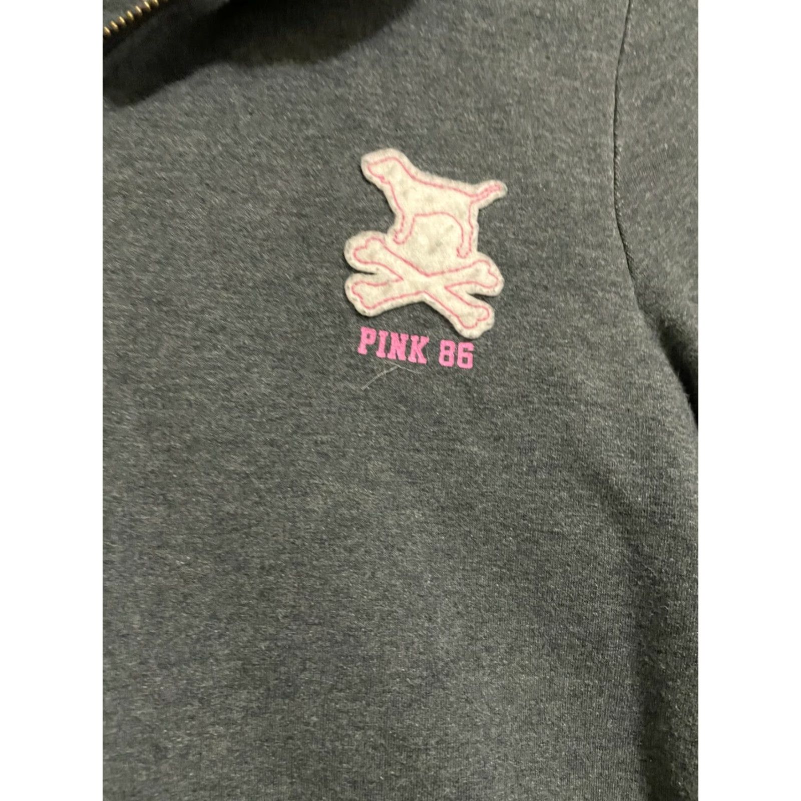 Victoria's Secret Victo ria's Secret PINK Forever Zip Up Hoodie Small Gray Womens Shirt? Size S / US 4 / IT 40 - 2 Thumbnail