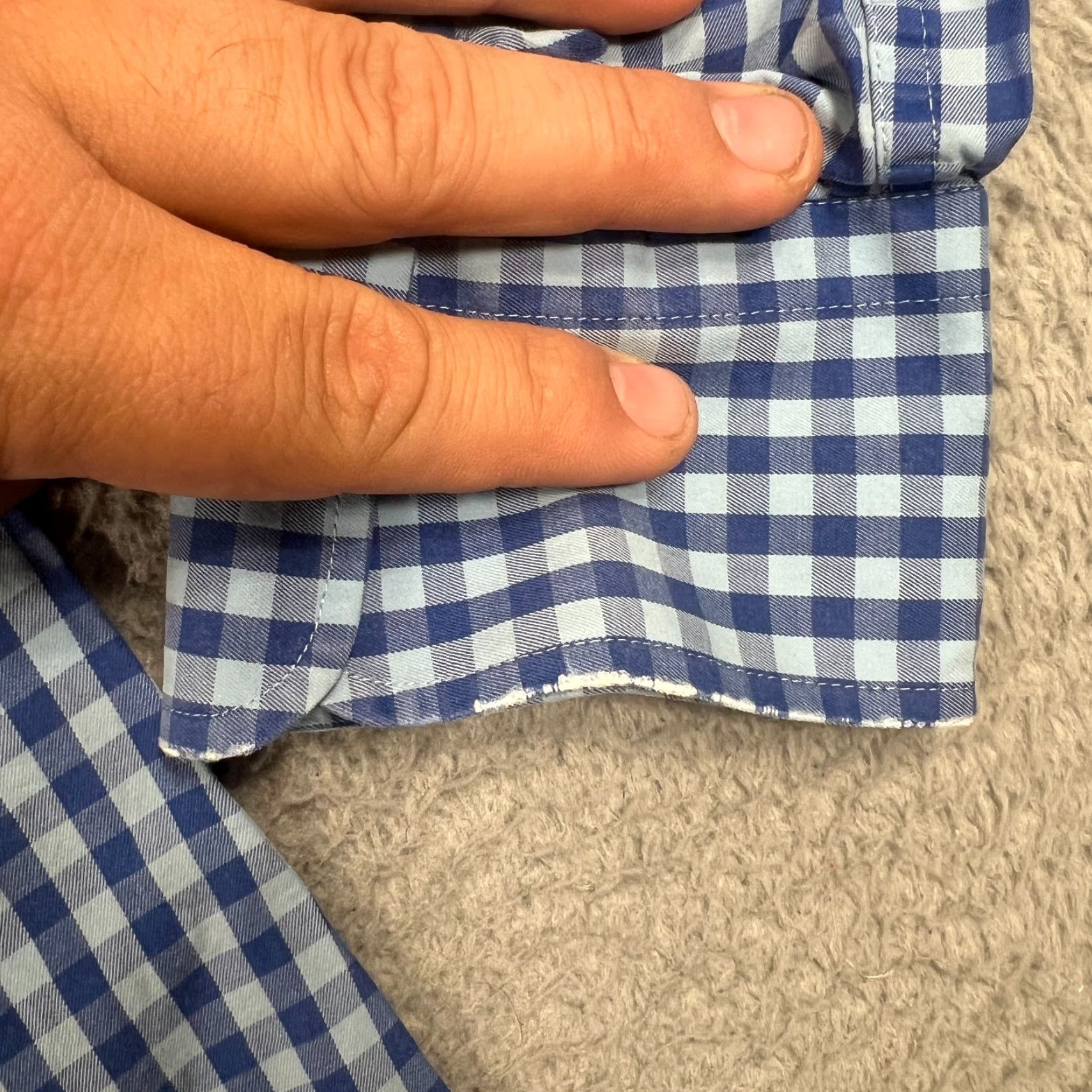 Peter Millar VINTAGE Peter Millar Men's Button-Up Shirt Long Sleeve Blue Plaid Cotton Regular Fit 2000s Classic Preppy Mens Size US M / EU 48-50 / 2 - 2 Thumbnail