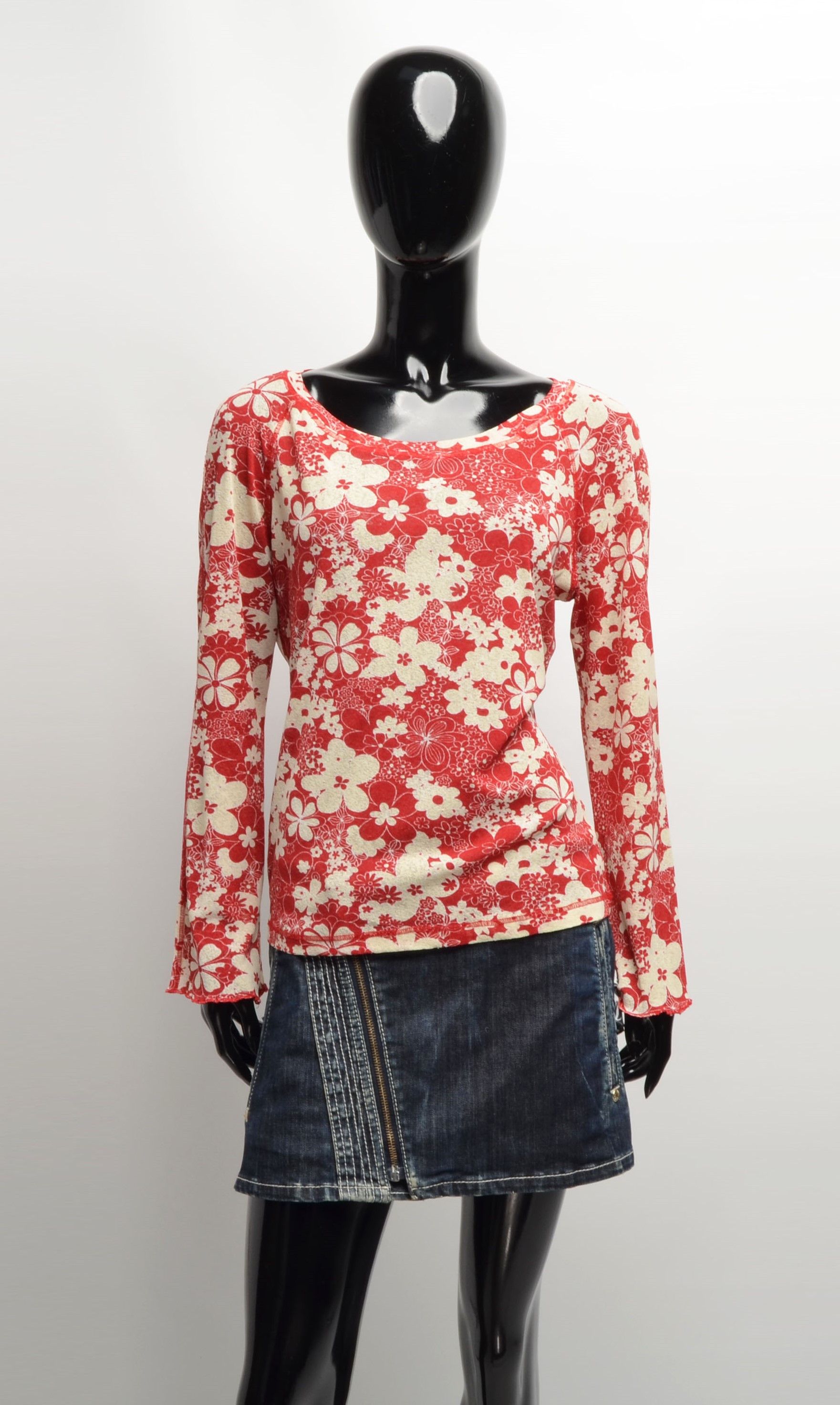 Vintage Vintage Energy Y2K Floral Mesh Long Sleeve Top Size XL / US 12-14 / IT 48-50 - 1 Thumbnail