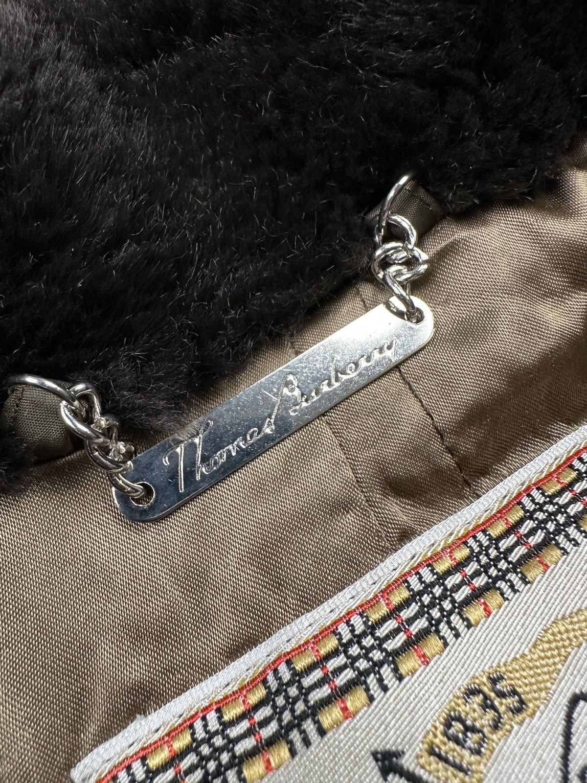 Burberry Vintage Thomas Burberry 80s Faux Fur Collar Long Padded Coat Size XL / US 12-14 / IT 48-50 - 15 Thumbnail