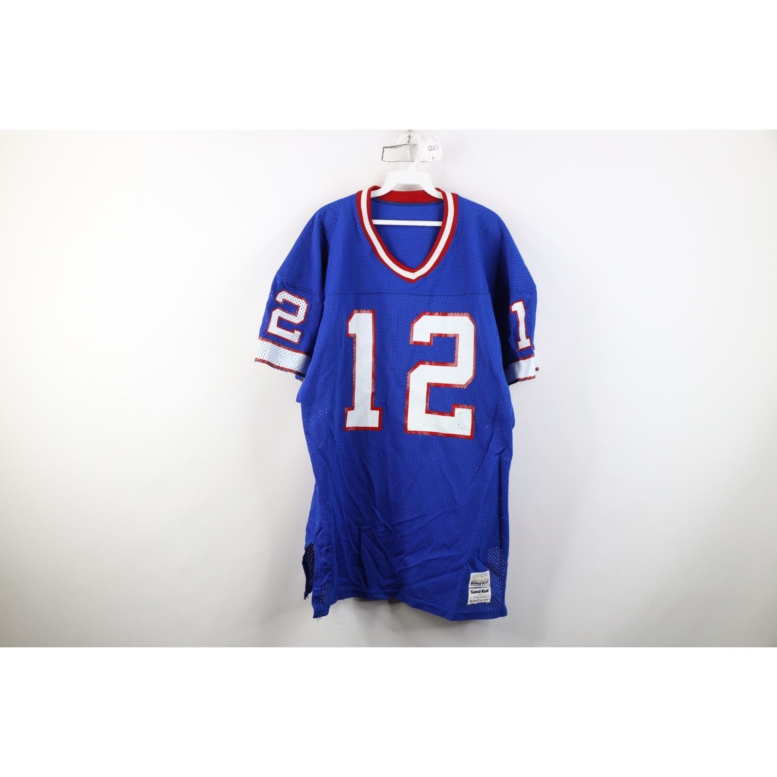 Vintage Vintage Sand Knit Game Issue Jim Kelly Buffalo Bills Jersey Size US XL / EU 56 / 4 - 1 Thumbnail