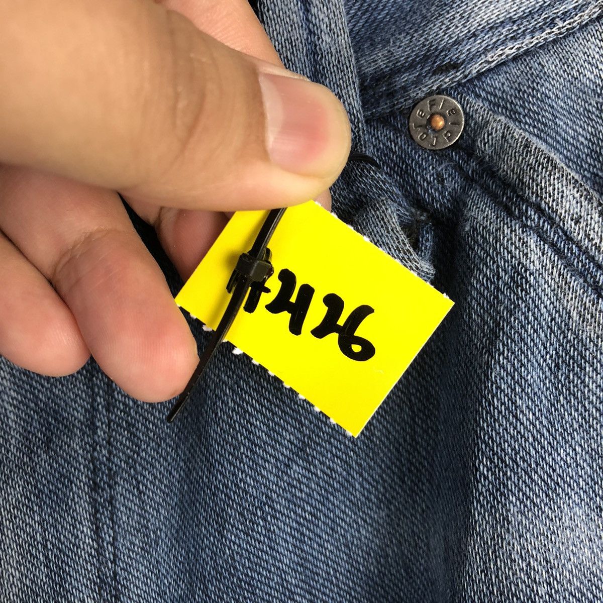 Japanese Brand Field Core Blue ripped Distressed Denim cargo Pants #A2126 Size US 29 - 15 Thumbnail