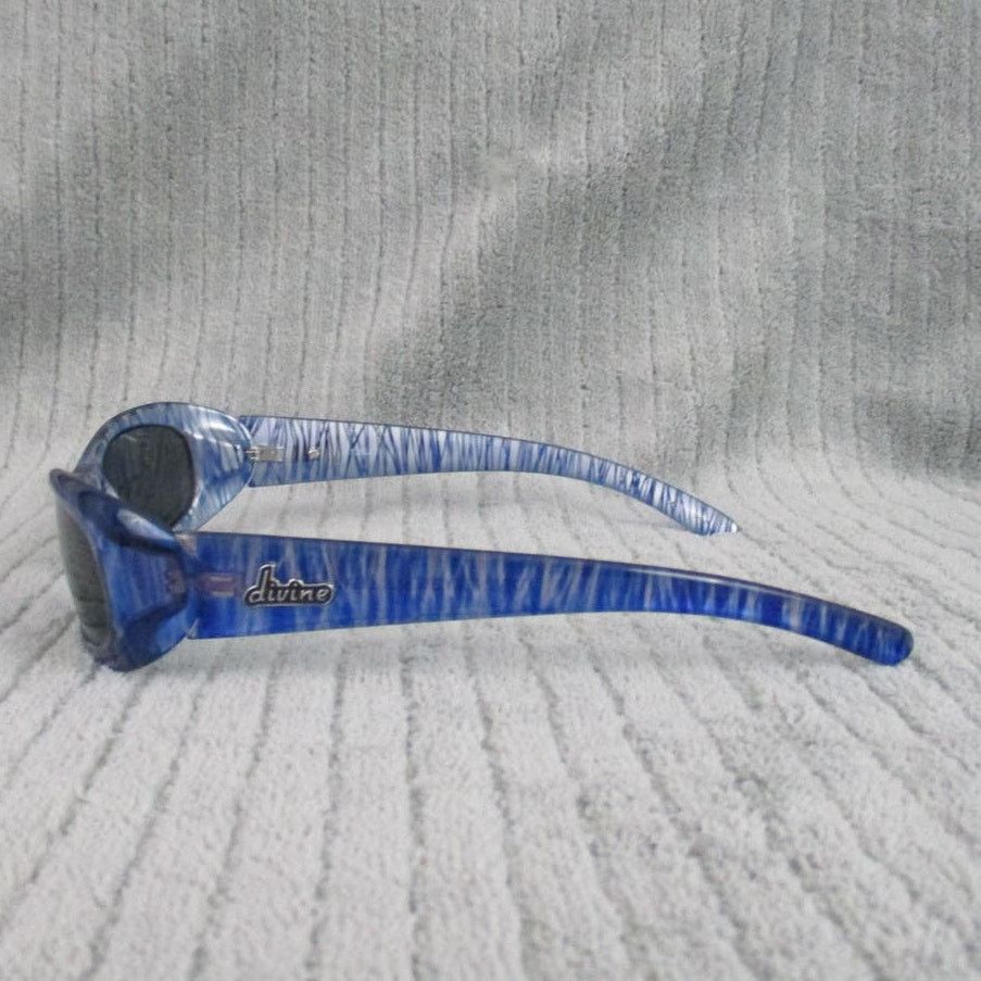 Other New Divine Eyewear Kali Blue Silver Striped/Smoke Sunglasses Size ONE SIZE - 3 Thumbnail
