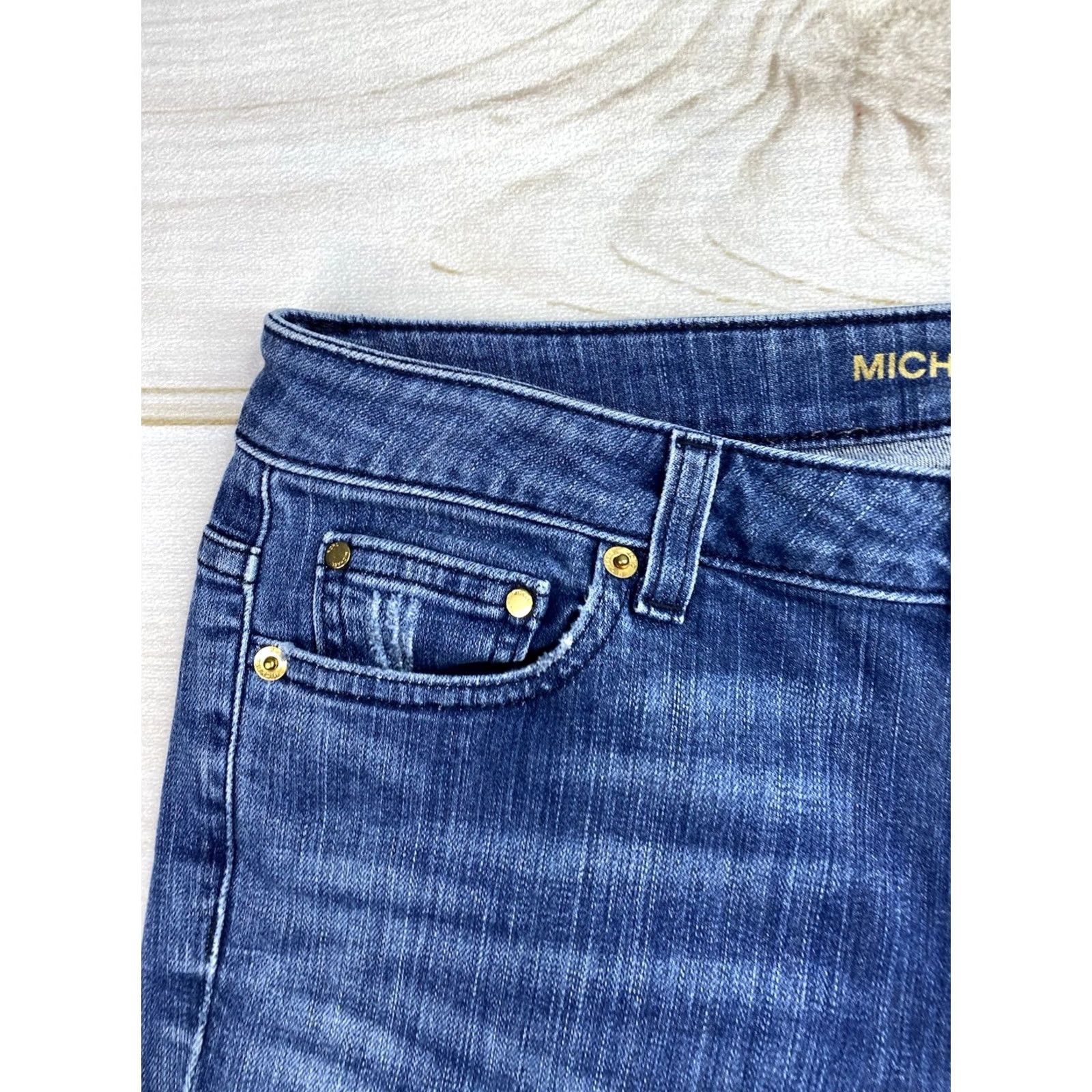 Michael Kors Michael Kors Dillon Relaxed Jeans Women's Size 4 Dark Wash Denim Distressed Jeans Mens? No Size 27" / US 4 / IT 40 - 2 Thumbnail