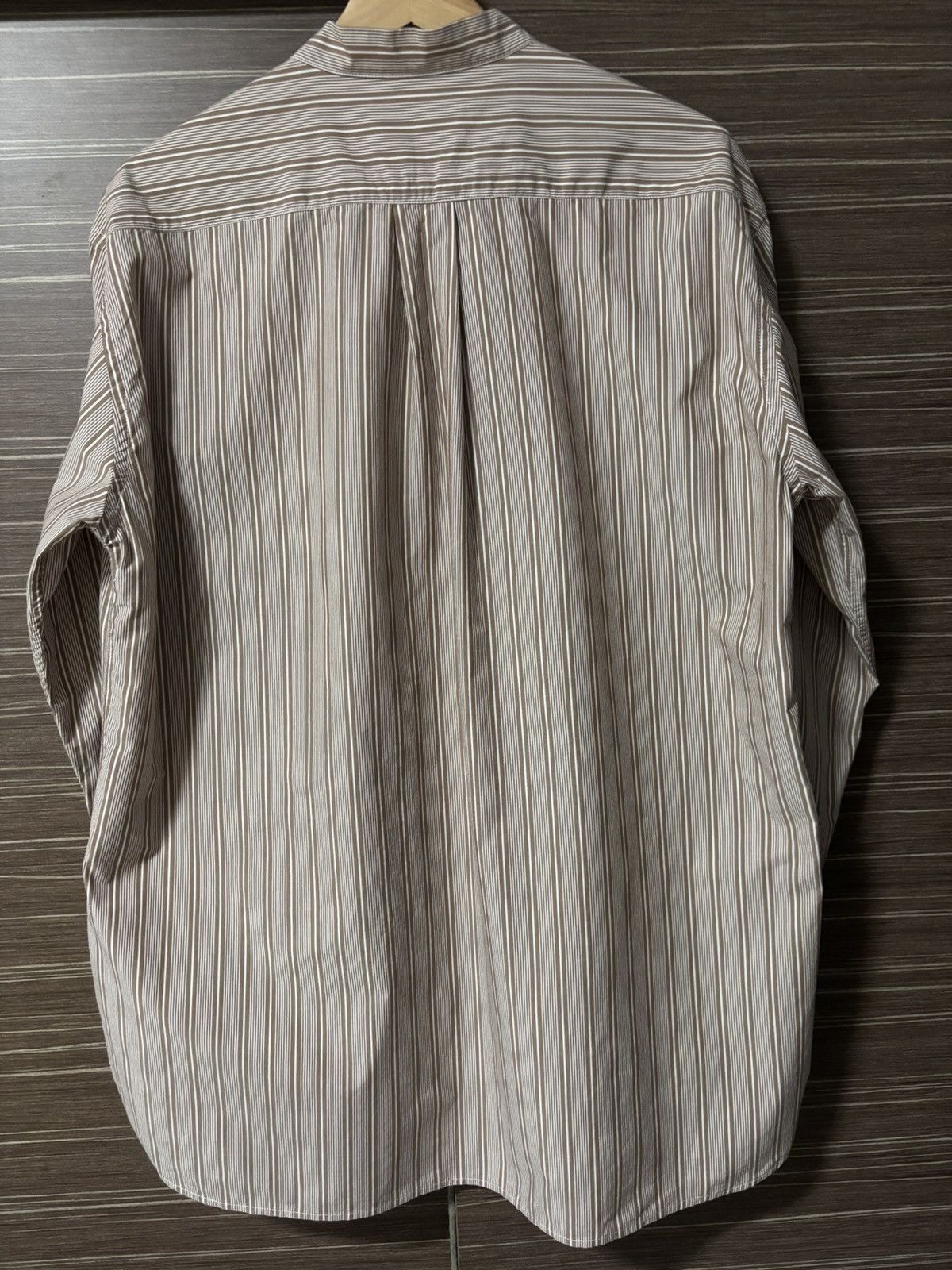 Cristaseya Cristaseya Brown Striped Cotton Shirt Size US L / EU 52-54 / 3 - 2 Thumbnail
