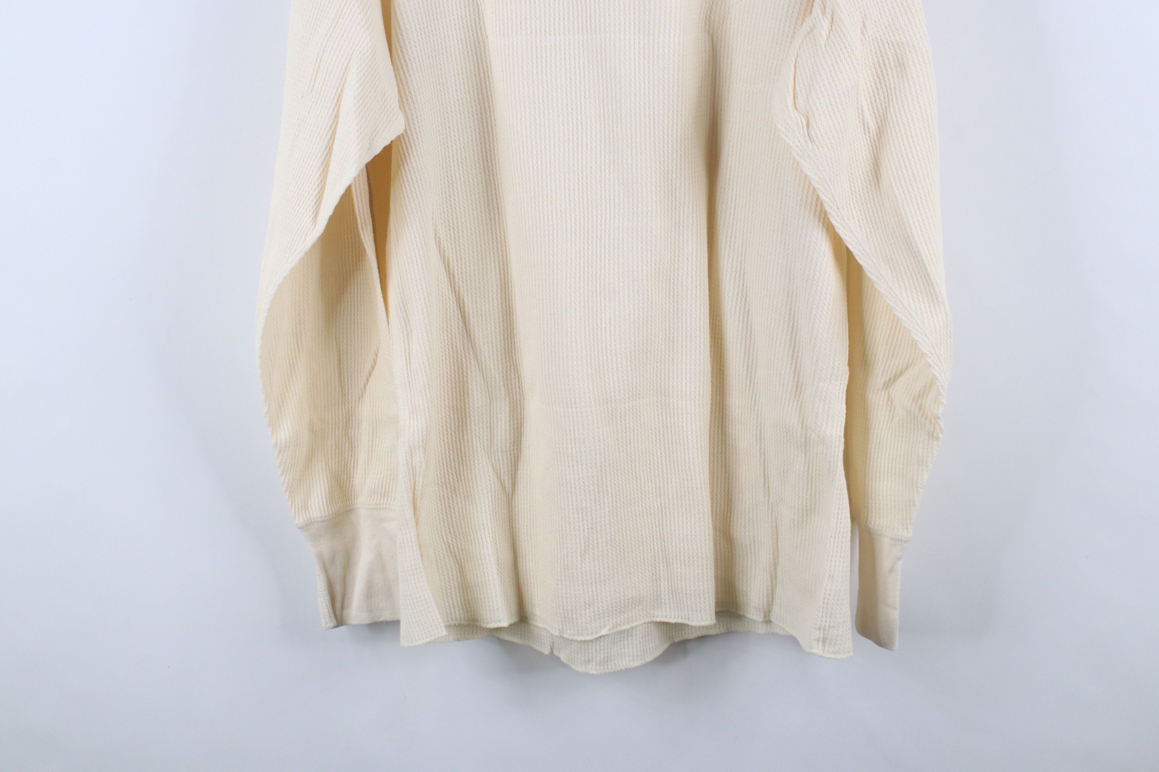 Vintage Vintage 90s Streetwear Waffle Knit Long Sleeve T-Shirt Size US XL / EU 56 / 4 - 8 Thumbnail