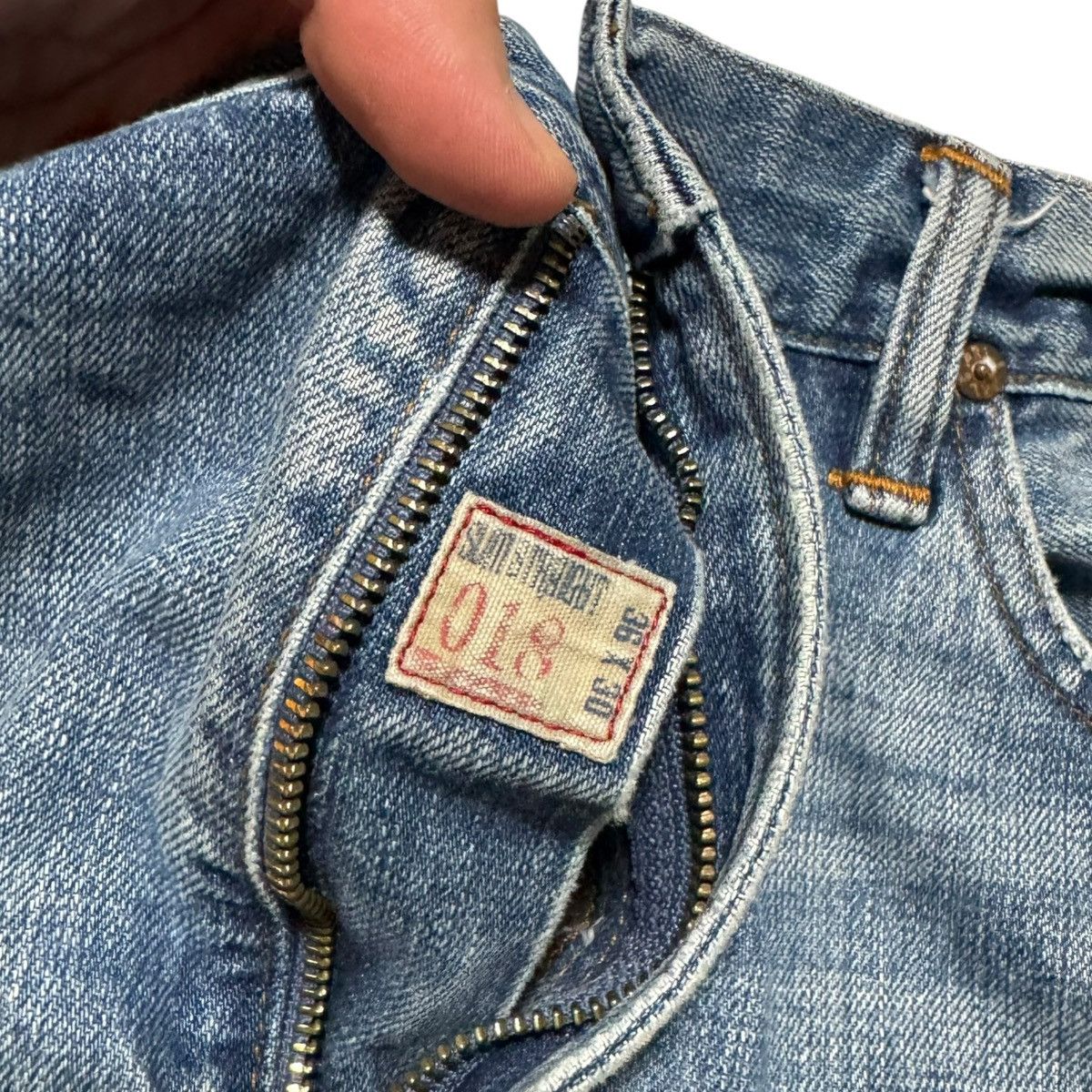 Polo Ralph Lauren Polo Ralph Lauren Slim Straight Distressed Jeans Men 37x30.5 Size US 37 - 7 Thumbnail