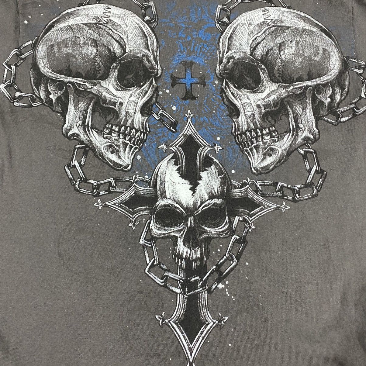 Delta × Vintage Skull cross distressed big print Size US L / EU 52-54 / 3 - 4 Thumbnail