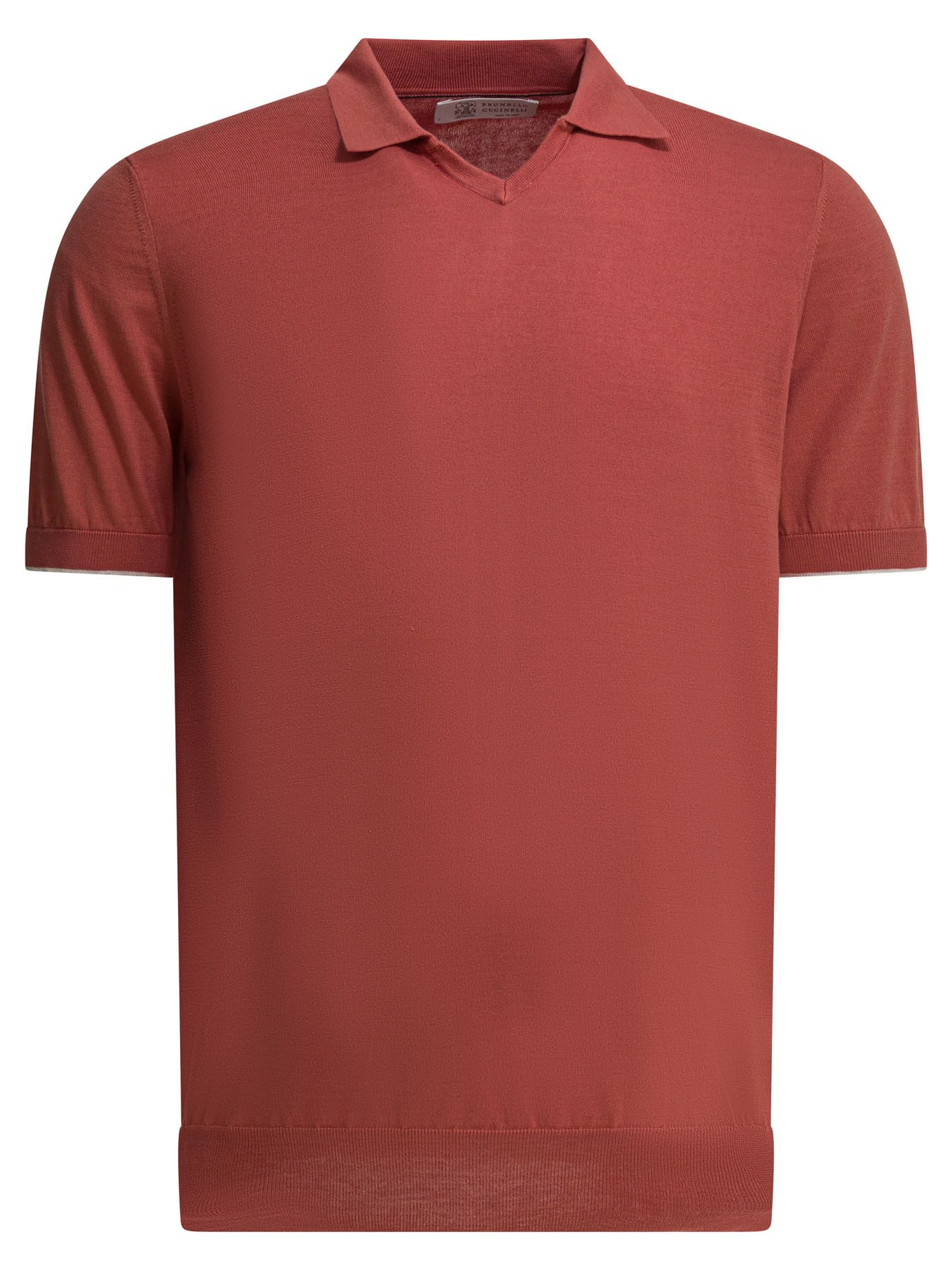 Brunello Cucinelli Cotton Buttonless Polo Shirt Size US L / EU 52-54 / 3 - 1 Thumbnail