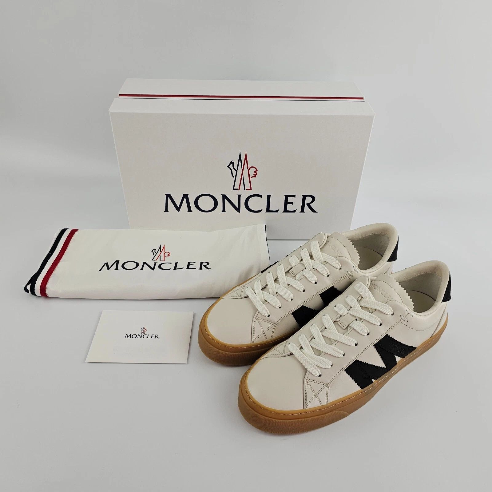 Moncler MONCLER Monaco2 Men's Beige Sneakers New Size US 6 / EU 39 - 3 Thumbnail