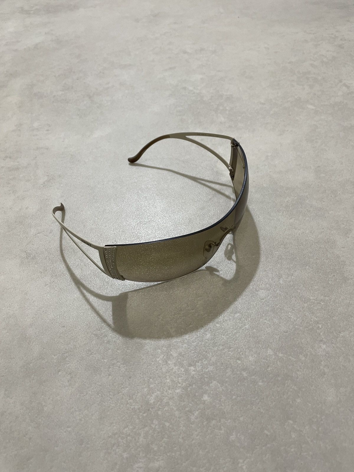 Versace Versace 2034-B crystal Embellished Shield sunglasses Size ONE SIZE - 10 Thumbnail