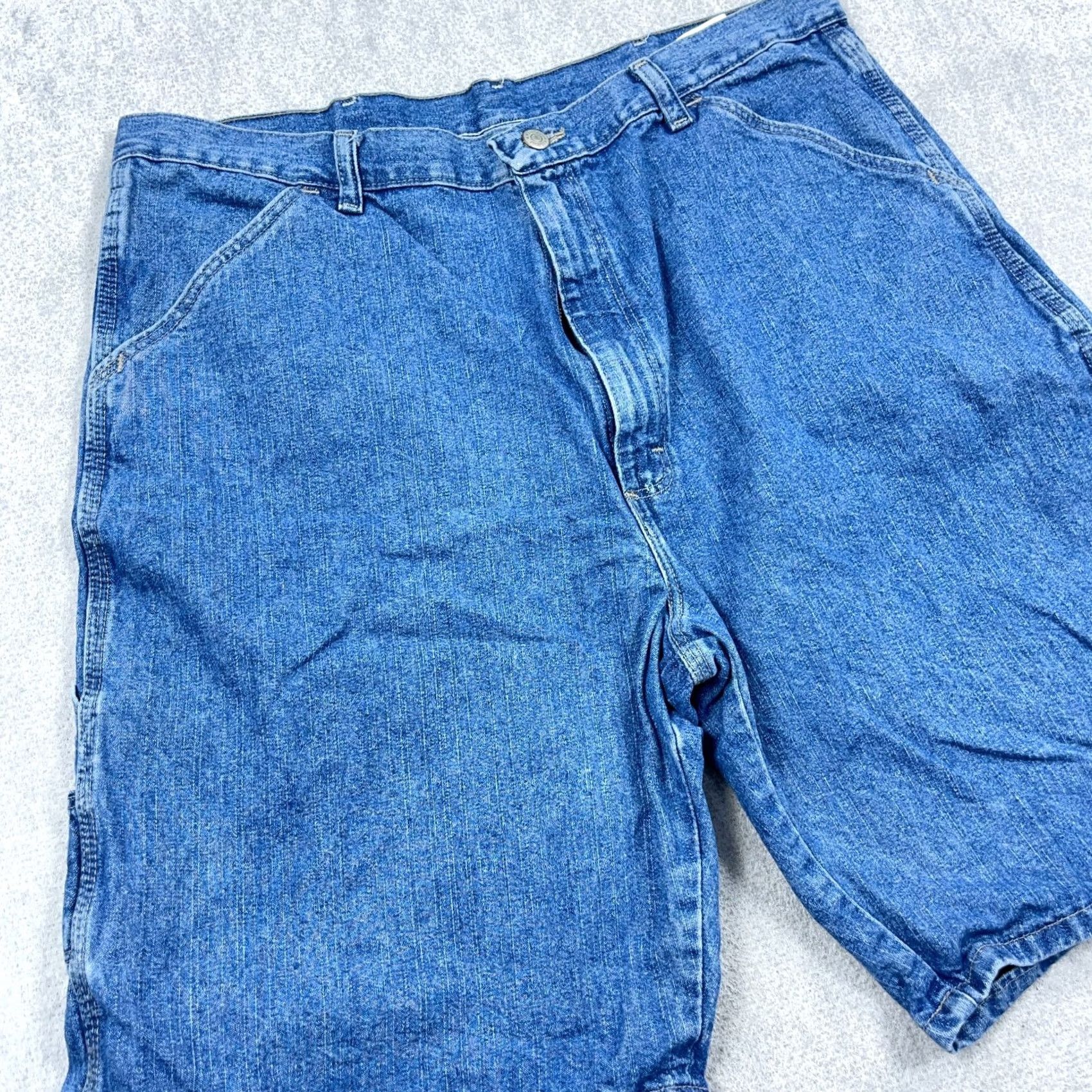 Wrangler Vintage Y2K Wrangler Shorts Men 36 Carpenter Baggy Jorts Work Wear Med Wash A94 Size US 36 / EU 52 - 5 Thumbnail