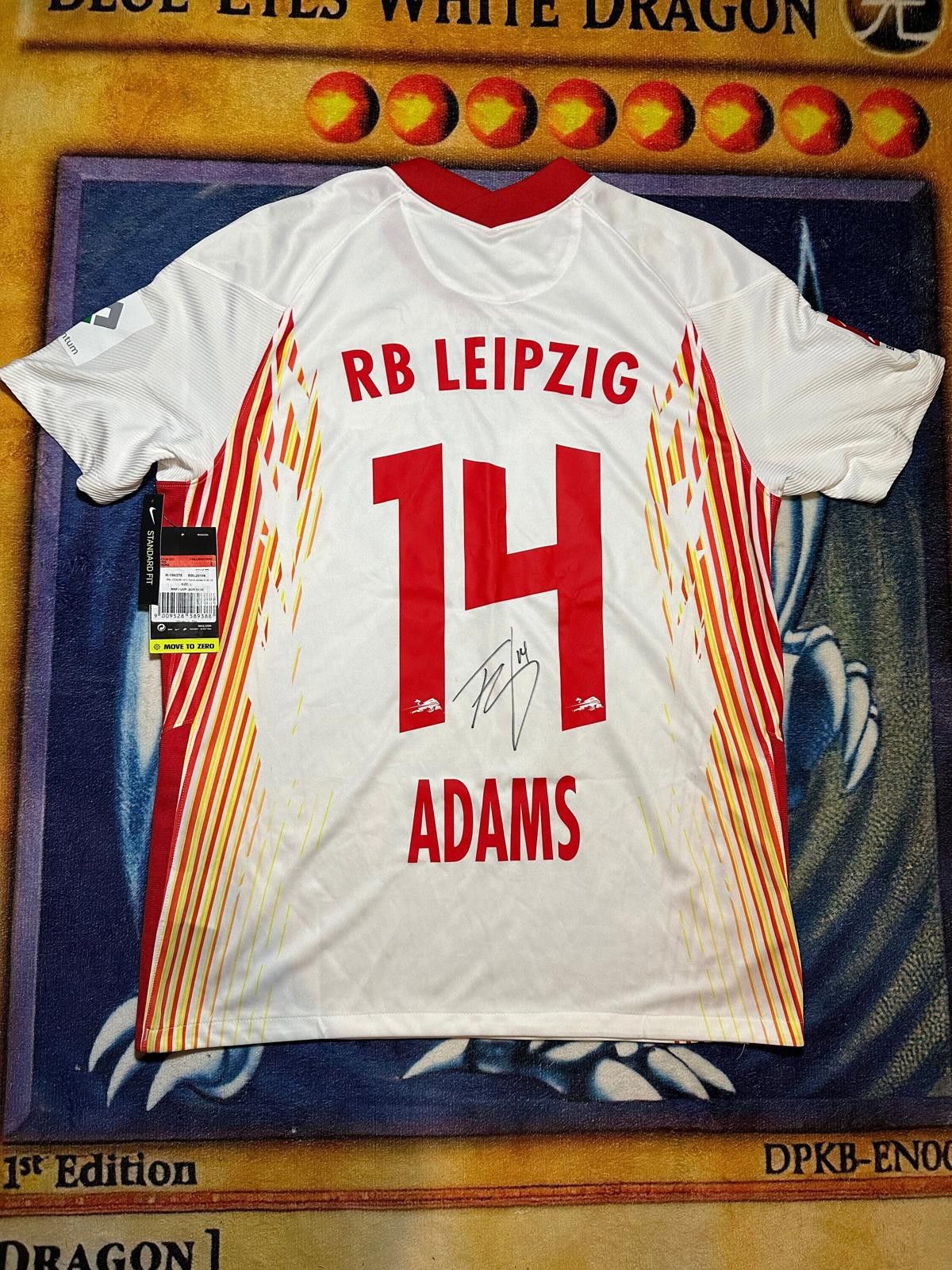 Nike Autographed RB Leipzig 2023 Soccer Jersey #14 Adams Size ONE SIZE - 1 Thumbnail