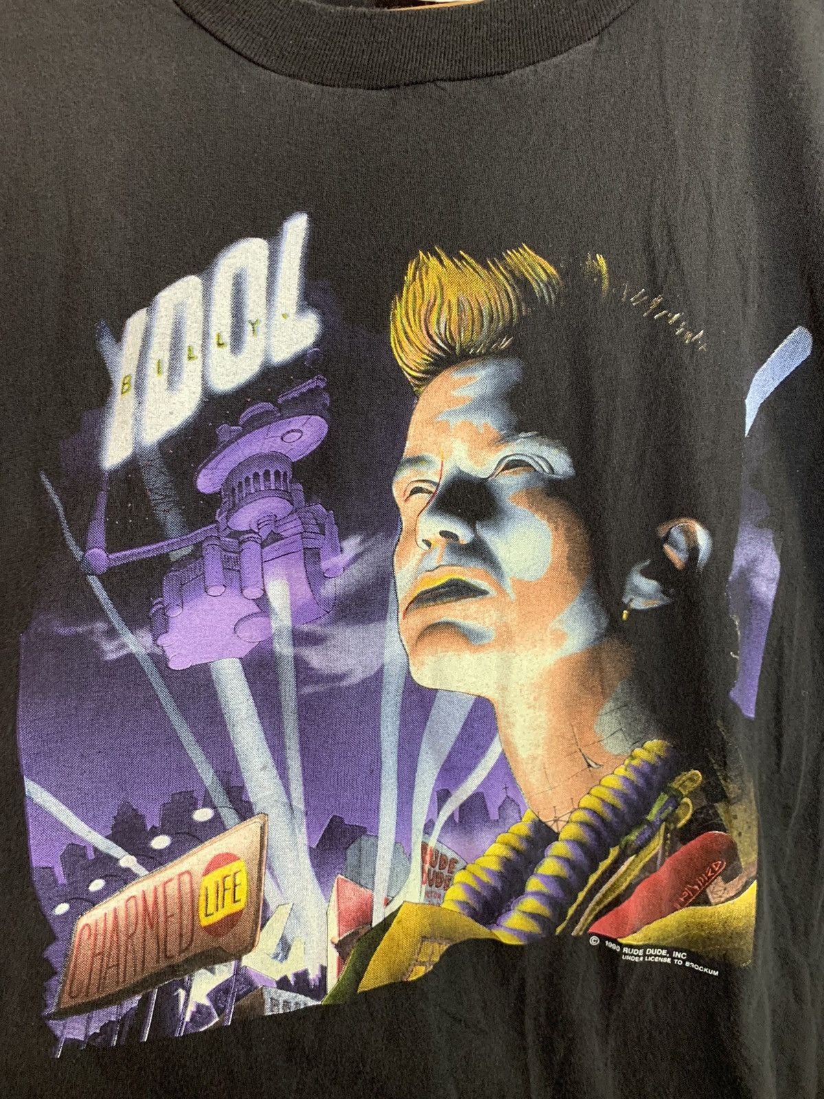 Band Tees × Brockum × Vintage RARE Vintage 1990 Billy Idol Charmed Life Brockum Tour Shirt Size US L / EU 52-54 / 3 - 3 Thumbnail