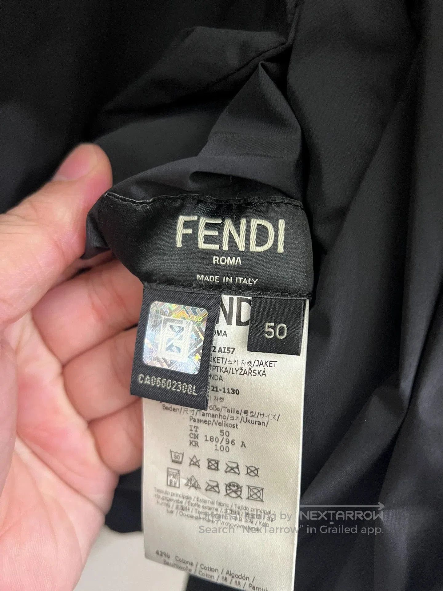 Fendi fendi black hooded jacket with logo design. Size US L / EU 52-54 / 3 - 3 Thumbnail
