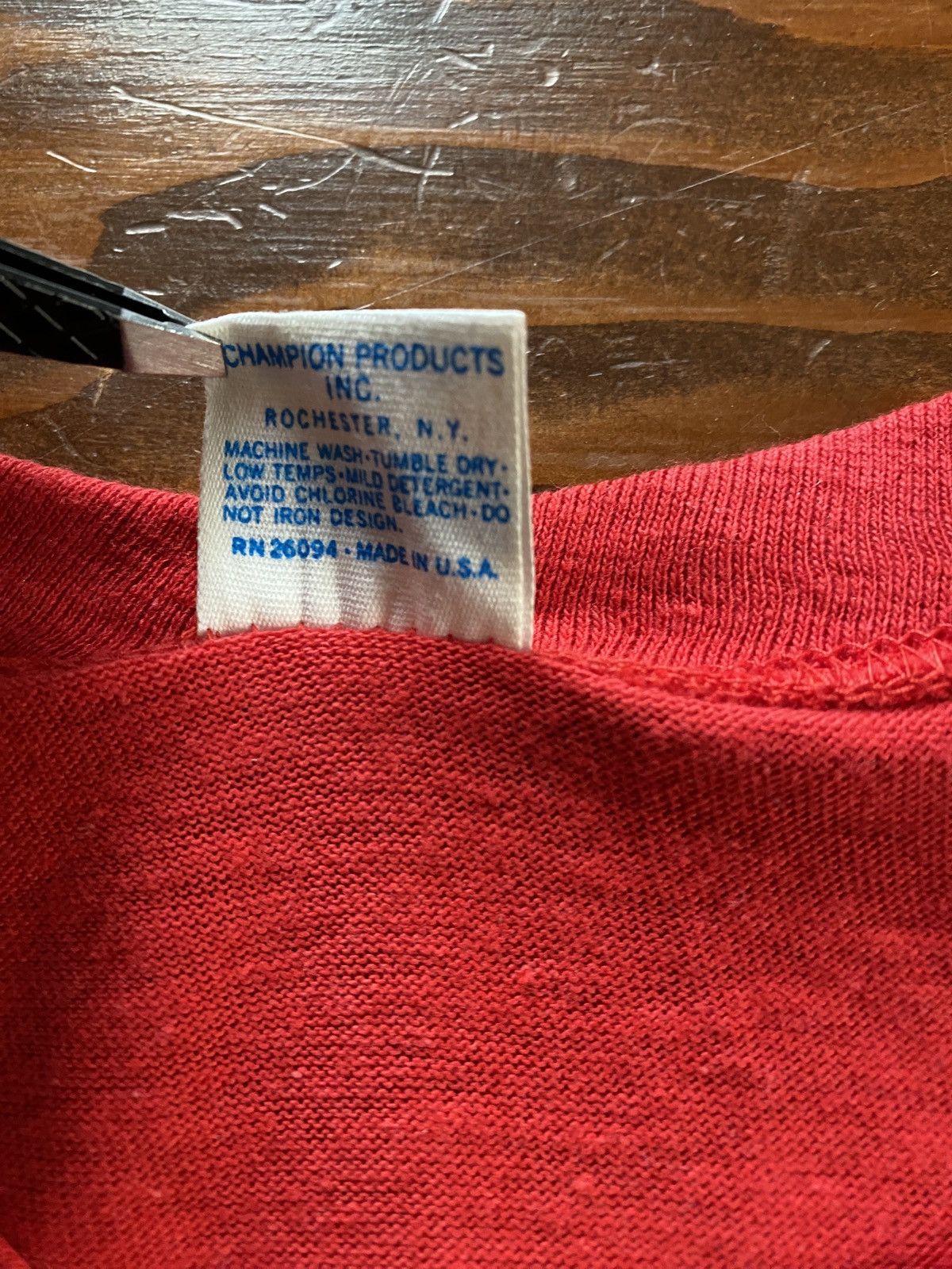 Champion × Vintage Vintage 70’s Washington Post Champion Red Single Stitch Tee Size US S / EU 44-46 / 1 - 8 Thumbnail