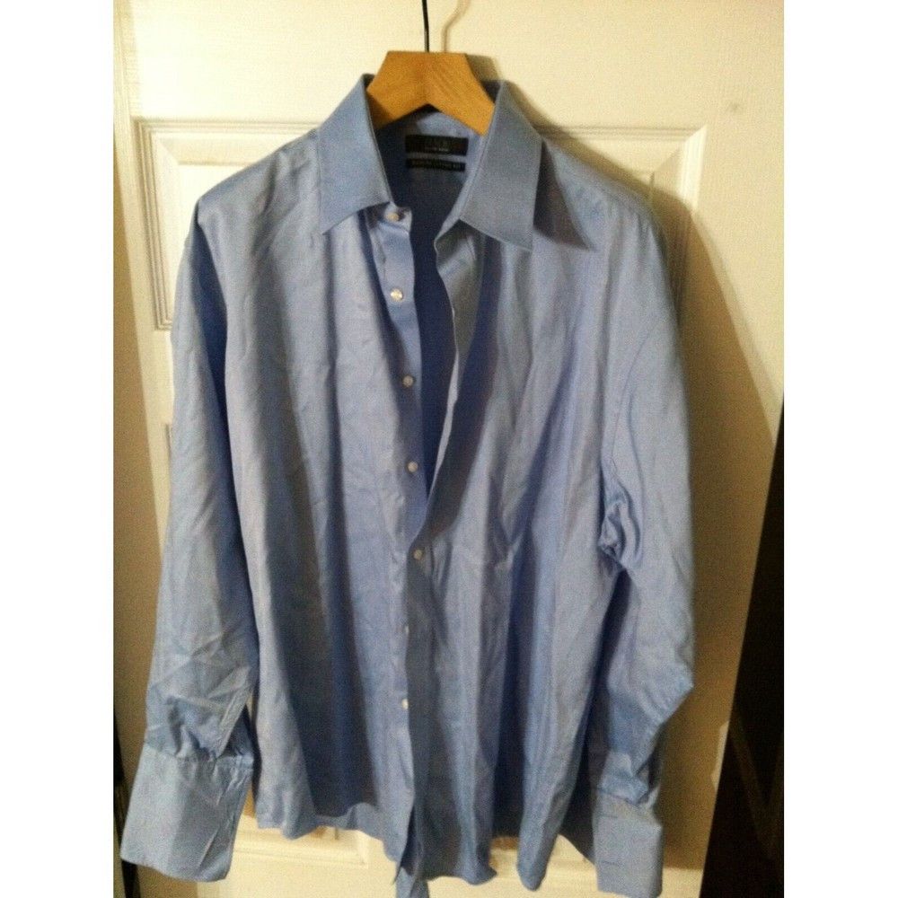 Saks Fifth Avenue SAKS FIFTH AVENUE MENS 100%COTTON DRESS SHIRT 17.5/34-35 Size US XL / EU 56 / 4 - 4 Thumbnail