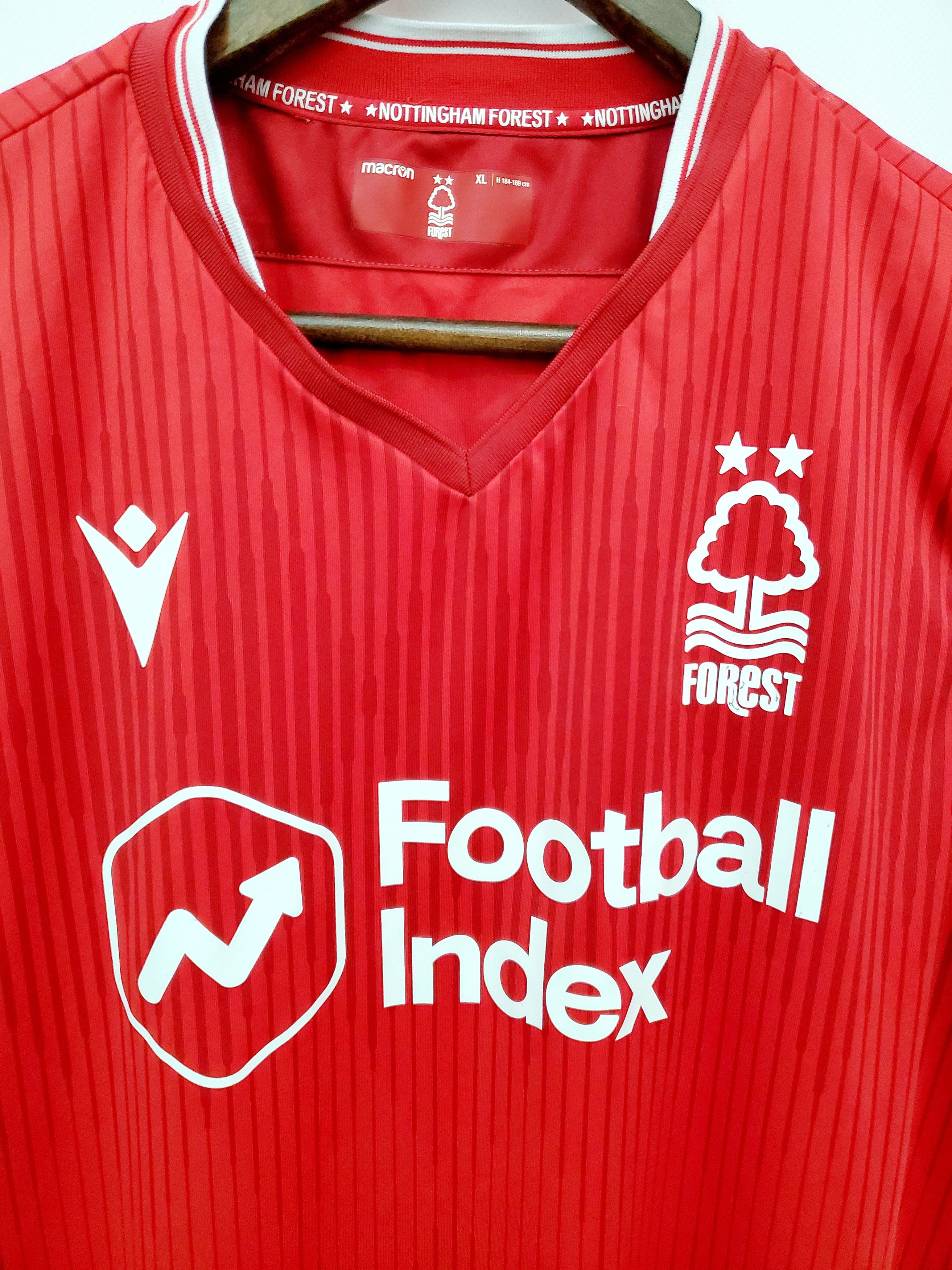 Macron Nottingham Forest 2019/2020 Home jersey perfect condition L Size US L / EU 52-54 / 3 - 2 Thumbnail