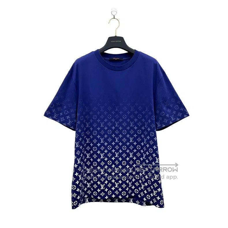 Louis Vuitton Louis Vuitton Blue full-print dark grain gradient short sl Size US XL / EU 56 / 4 - 3 Thumbnail