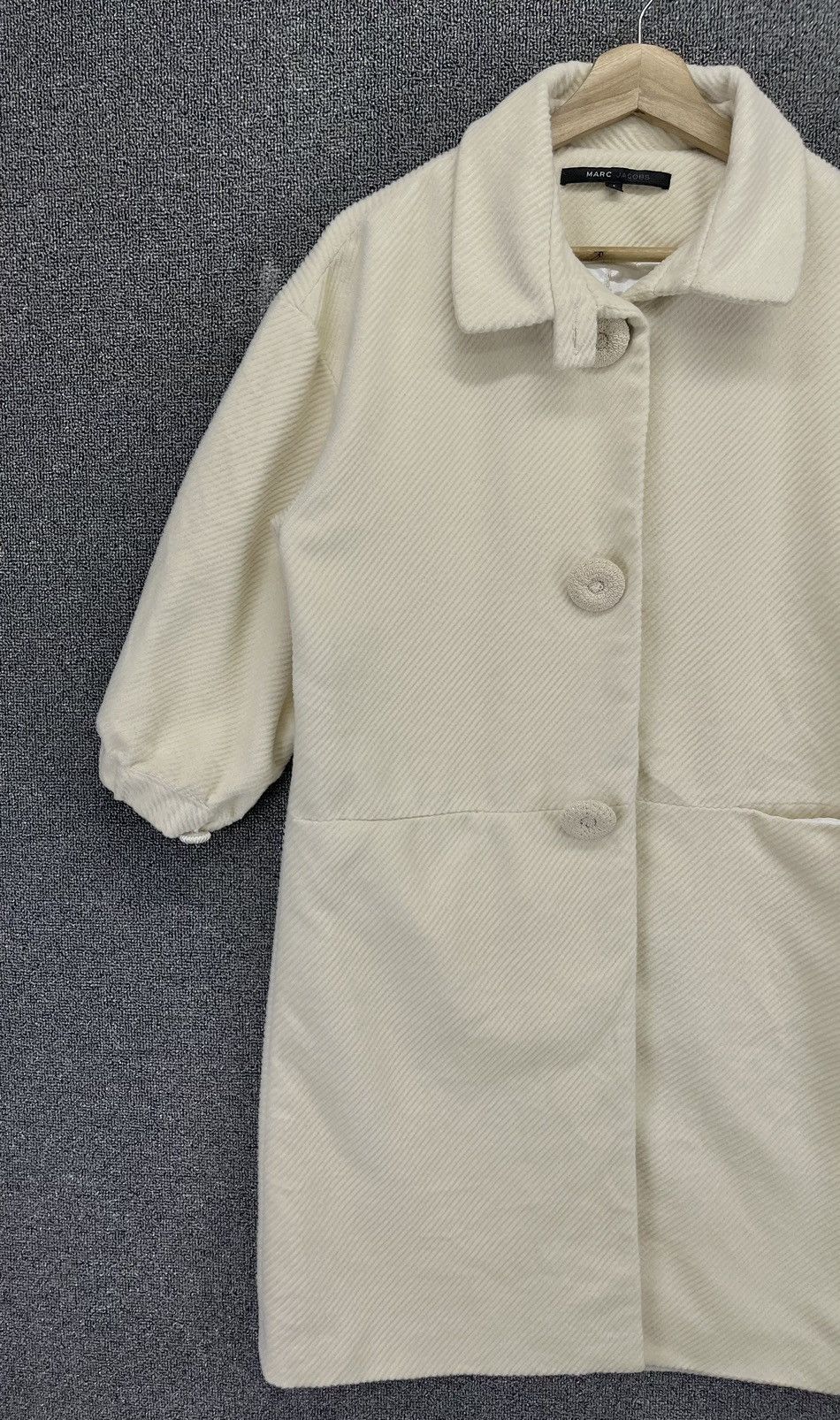 Marc Jacobs Vintage Marc Jacobs Button Up Wool Long Jacket Size XS / US 0-2 / IT 36-38 - 3 Thumbnail