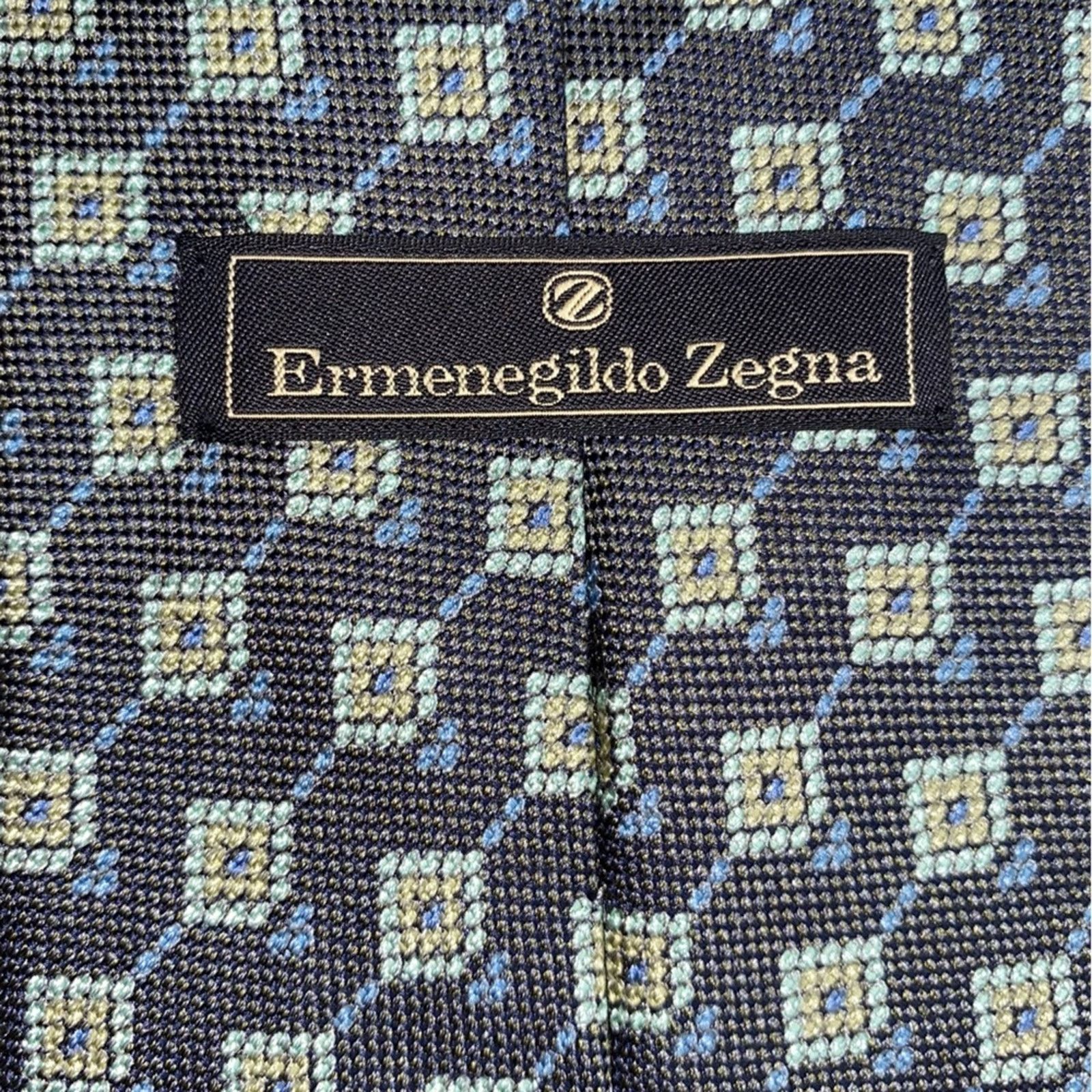 Ermenegildo Zegna ERMENEGILDO ZEGNA $220 Mens Brown Print Silk Necktie Tie Size ONE SIZE - 6 Thumbnail