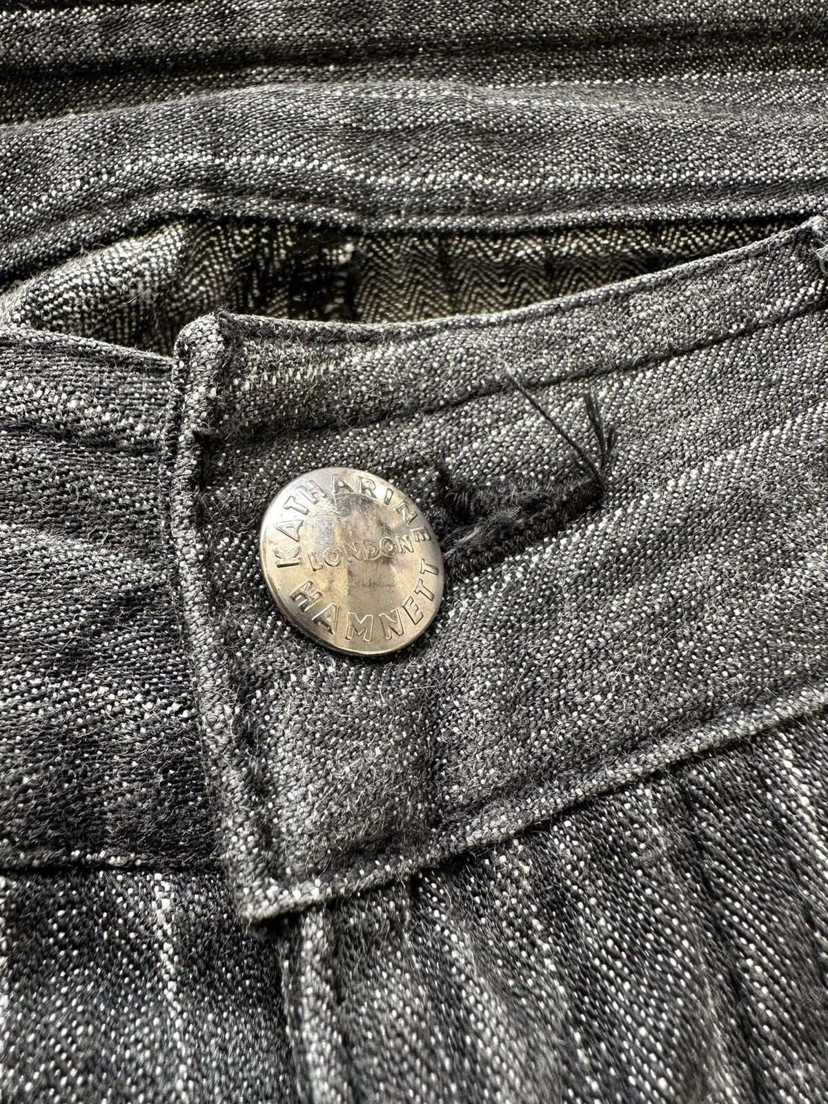 00's Katharine Hamnett 4 pocket Wabash stripe denim