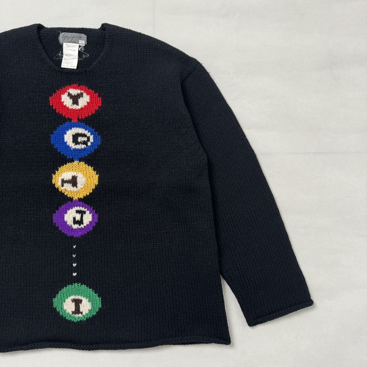 Yohji Yamamoto Pour Homme AW97 “Yohji” Signature Billiards Sweater Size US M / EU 48-50 / 2 - 5 Thumbnail