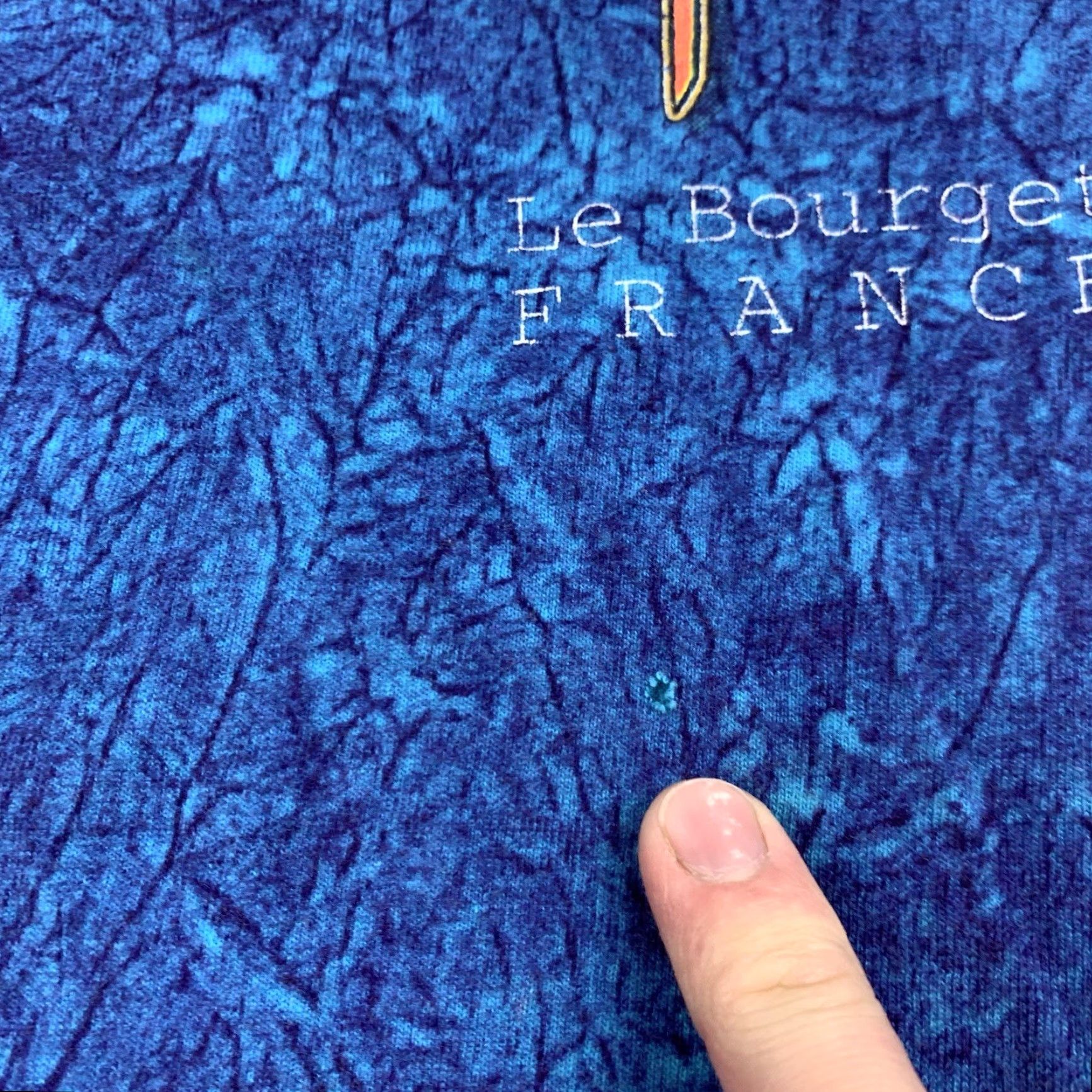 Vintage VINTAGE Paris Air Show Shirt Adult Large Blue 1993 Le Bourget Tie Dye 90s Mens Shirt Size US L / EU 52-54 / 3 - 4 Thumbnail