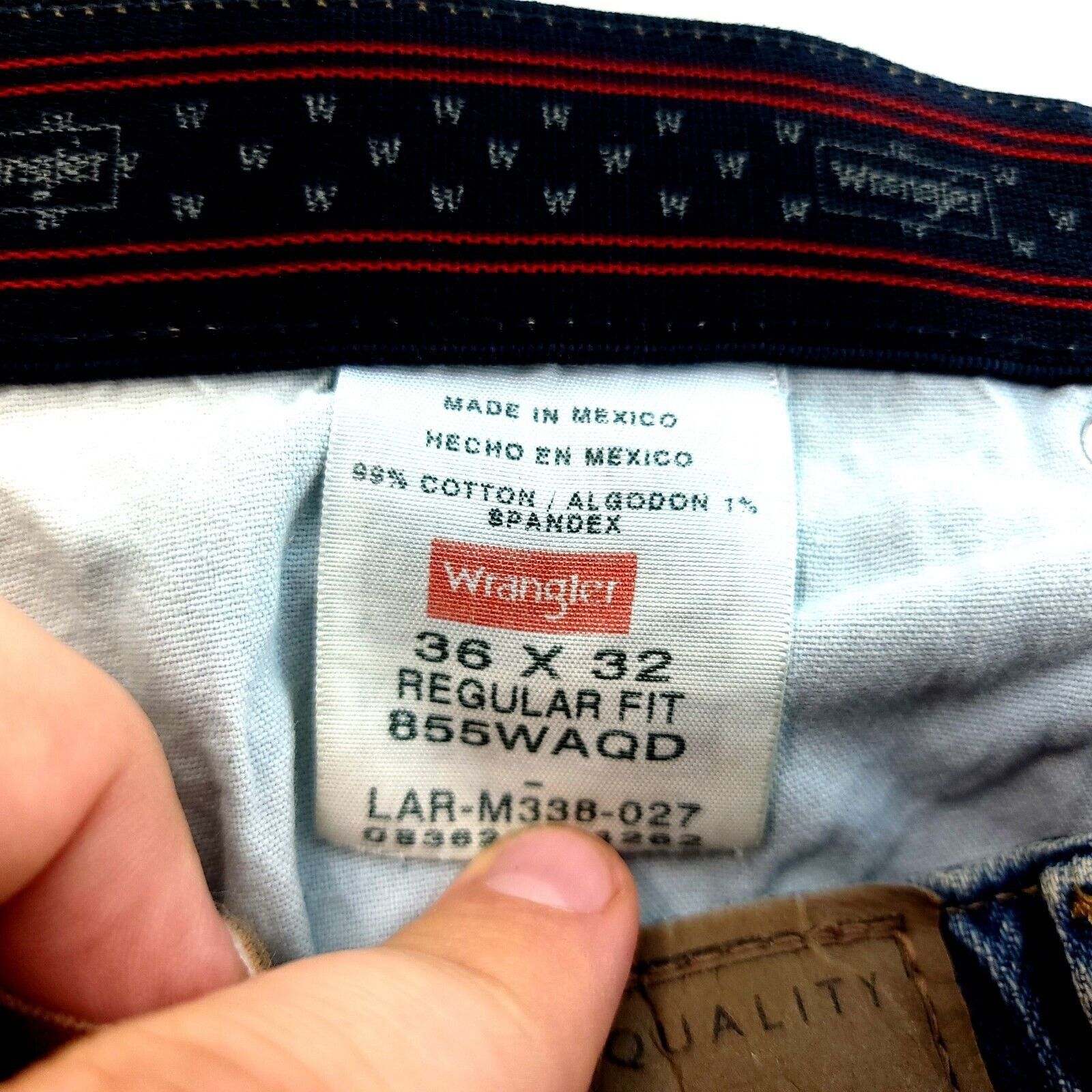 Wrangler Wrangler Regular Fit Medium Wash Blue Denim Elastic Waist Hi Size US 36 / EU 52 - 8 Thumbnail