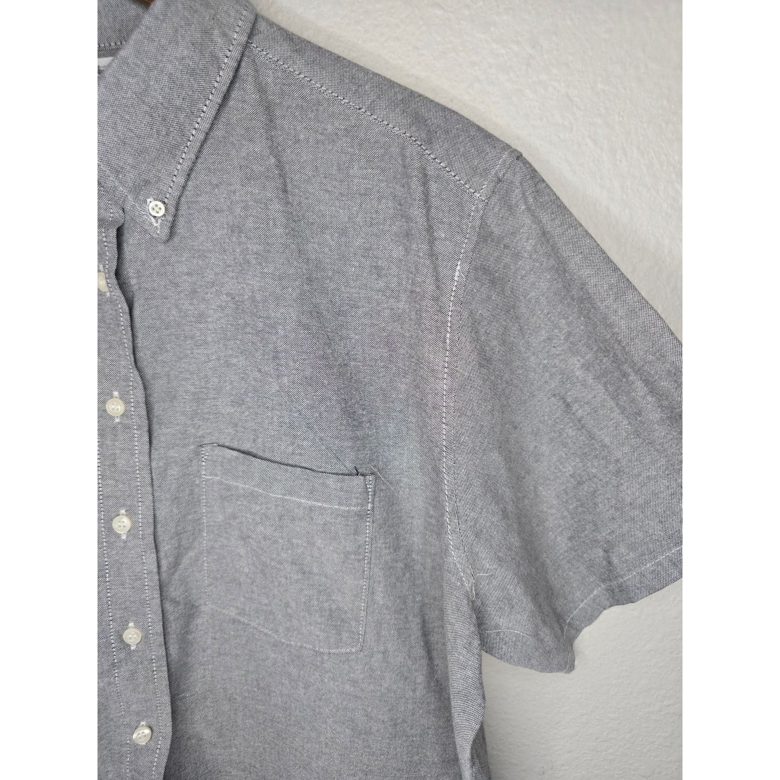 Vintage Red Kap Short Sleeve Button Down XL Gray Workwear Shirt Size US XL / EU 56 / 4 - 2 Thumbnail
