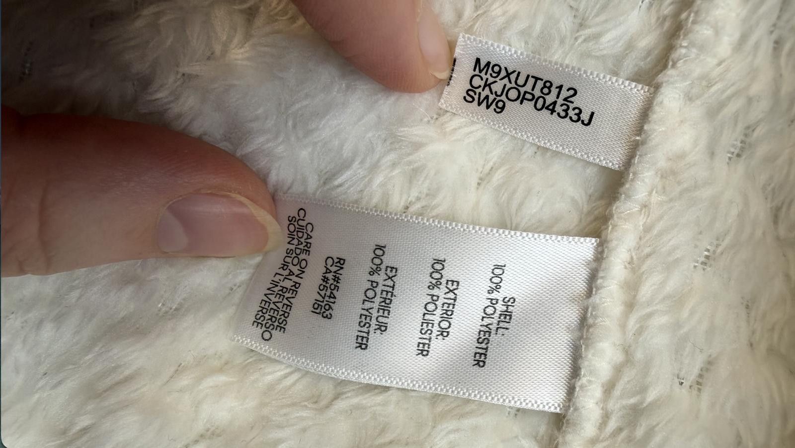 Calvin Klein Cozy Cream Calvin Klein Faux-Fur Zip Vest (XS) Size XS / US 0-2 / IT 36-38 - 2 Thumbnail