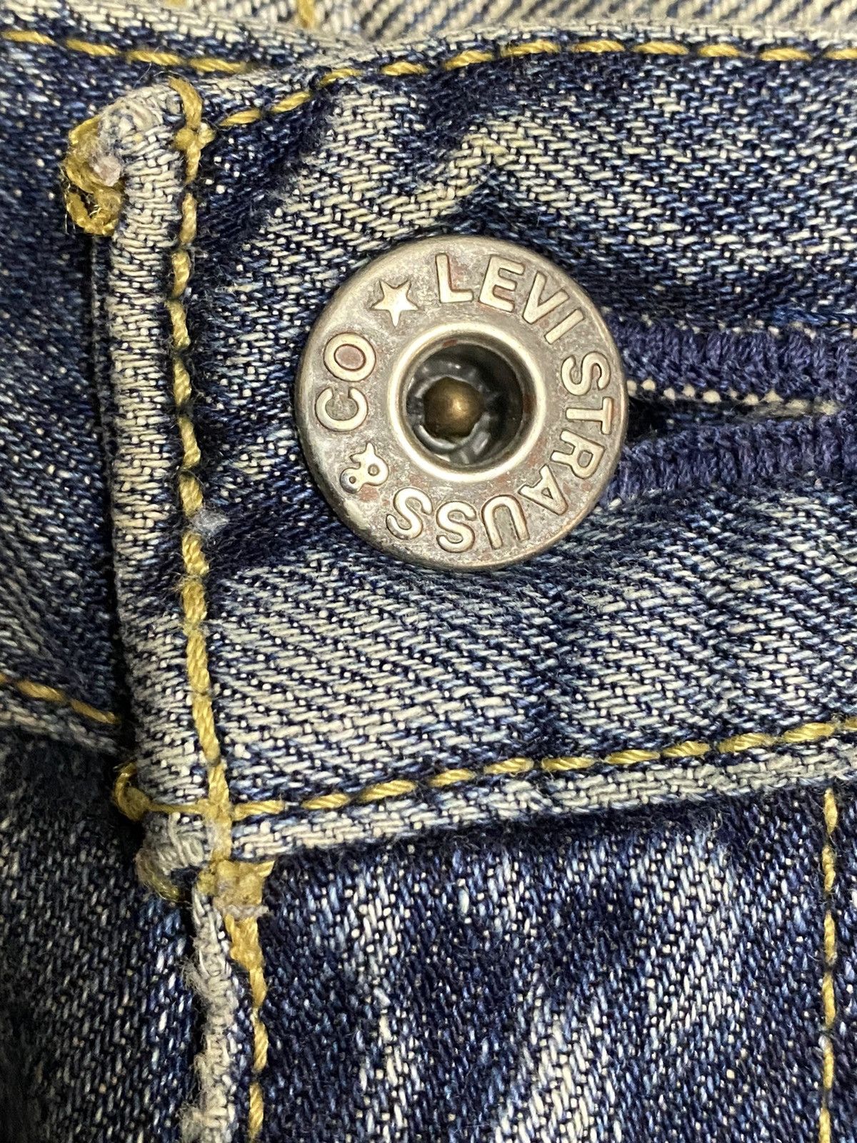 Levi's Vintage Clothing Vintage Levis 503 Blue Wash Trash Distressed Jeans Size US 30 / EU 46 - 14 Thumbnail