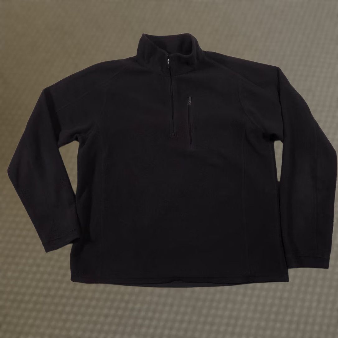 Vintage L.L.Bean Pullover Mens Large Black Fleece 1/4 Zip Mock Neck Chest Pocket Winter Size US L / EU 52-54 / 3 - 1 Thumbnail
