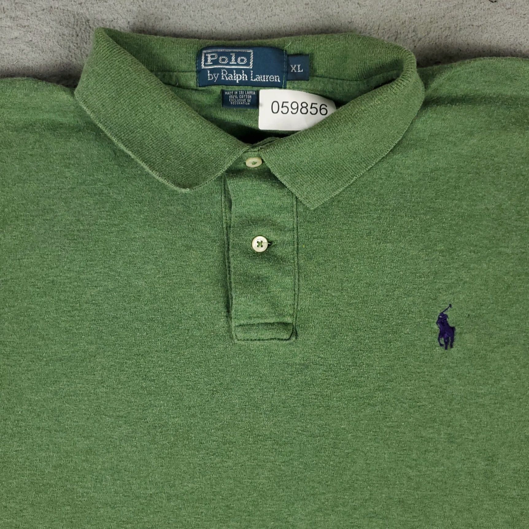 Ralph Lauren VINTAGE Ralph Lauren Polo Shirt Mens XL Green Cotton Short Sleeve Casual Preppy Logo Size US XL / EU 56 / 4 - 2 Thumbnail