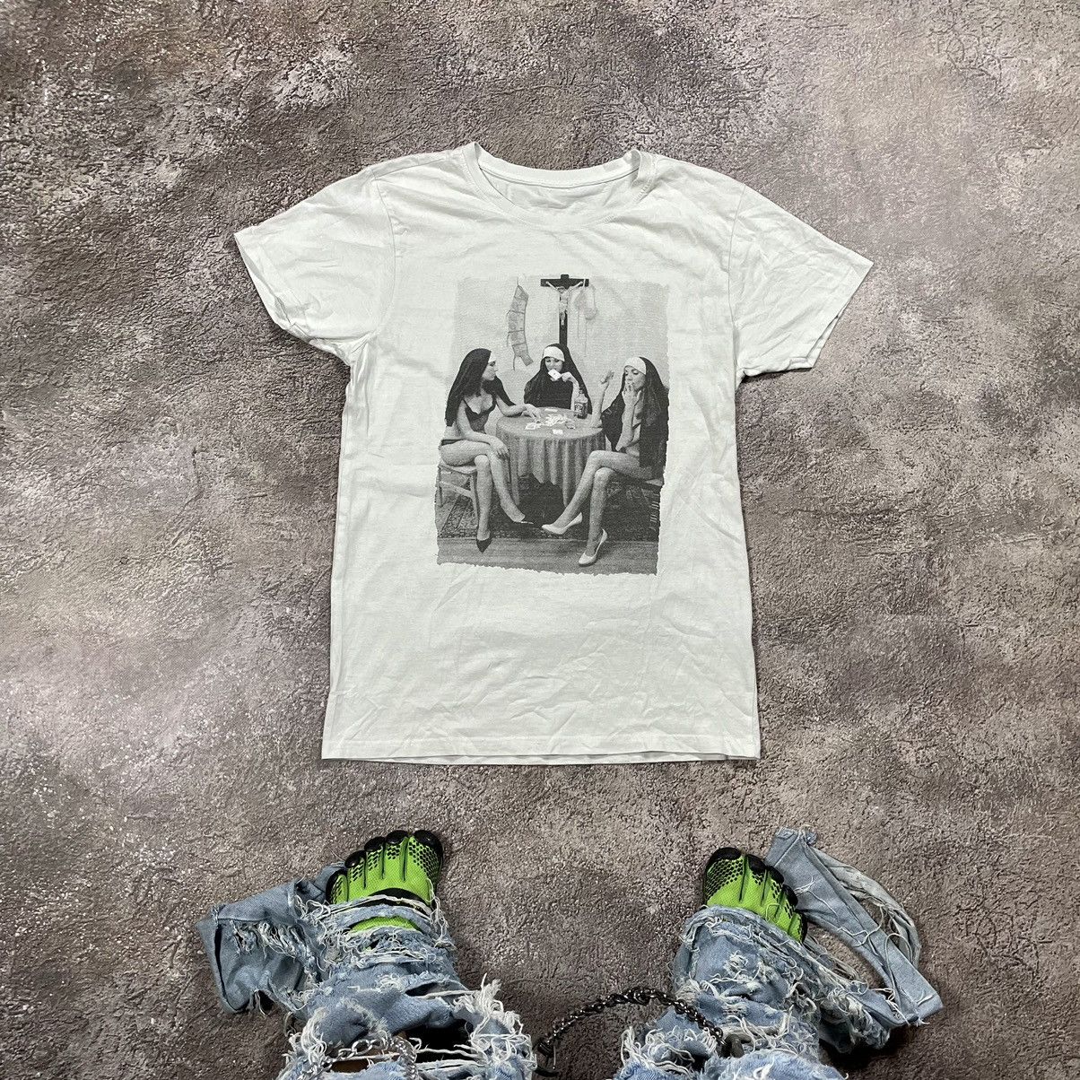 Vintage Vintage ADULT “ NAKED NUNS POKER FUCK ABSURD “ SLOGAN Tee Size US M / EU 48-50 / 2 - 1 Thumbnail