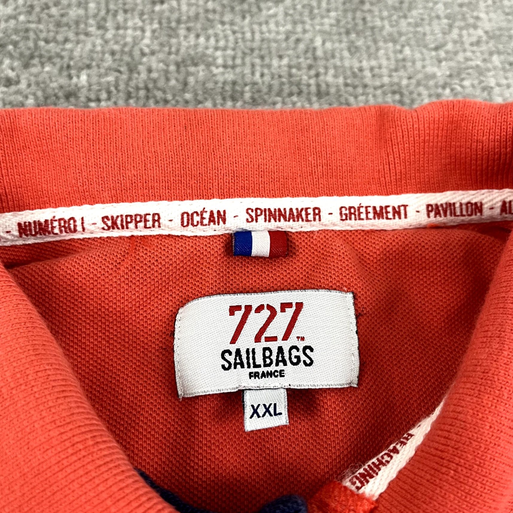 Vintage VINTAGE 727 SAILBAGS FRANCE Polo Shirt Adult 2XL Orange Nautical Yachting Sail Shirt Womens 2007 Size XXL / US 16-18 / IT 52-54 - 3 Thumbnail